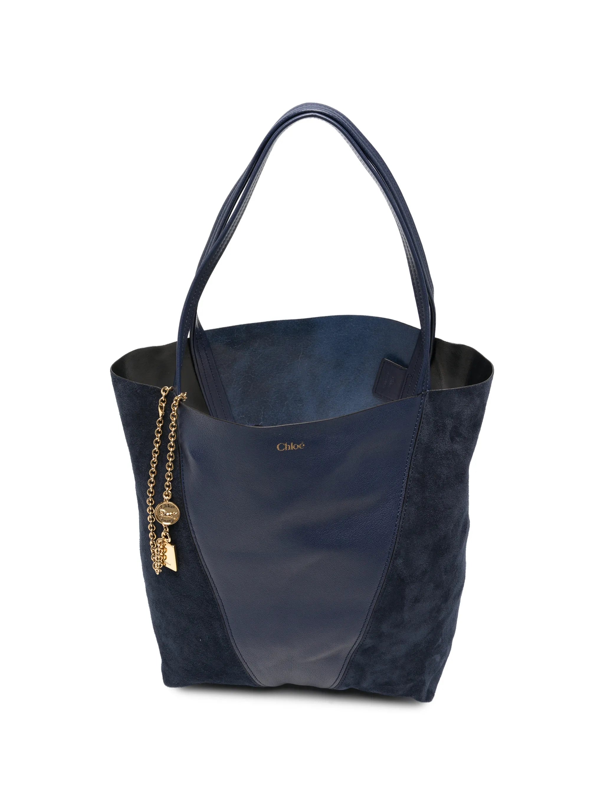 medium Spin panelled tote bag