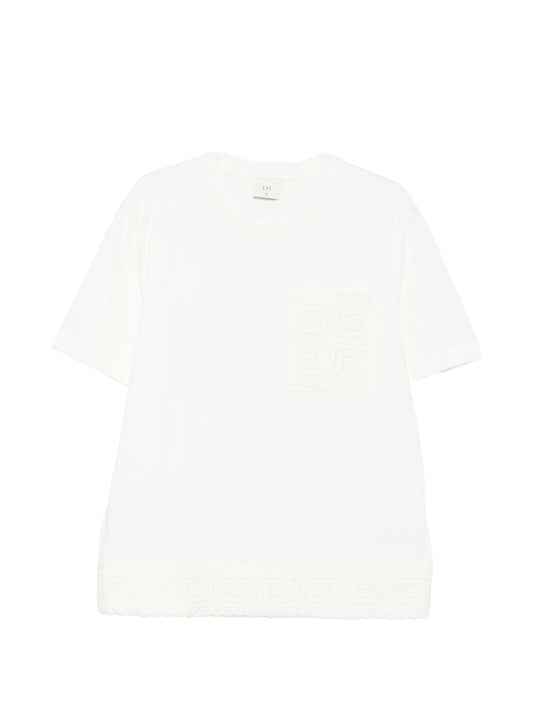 Inigo crochet-trim T-shirt
