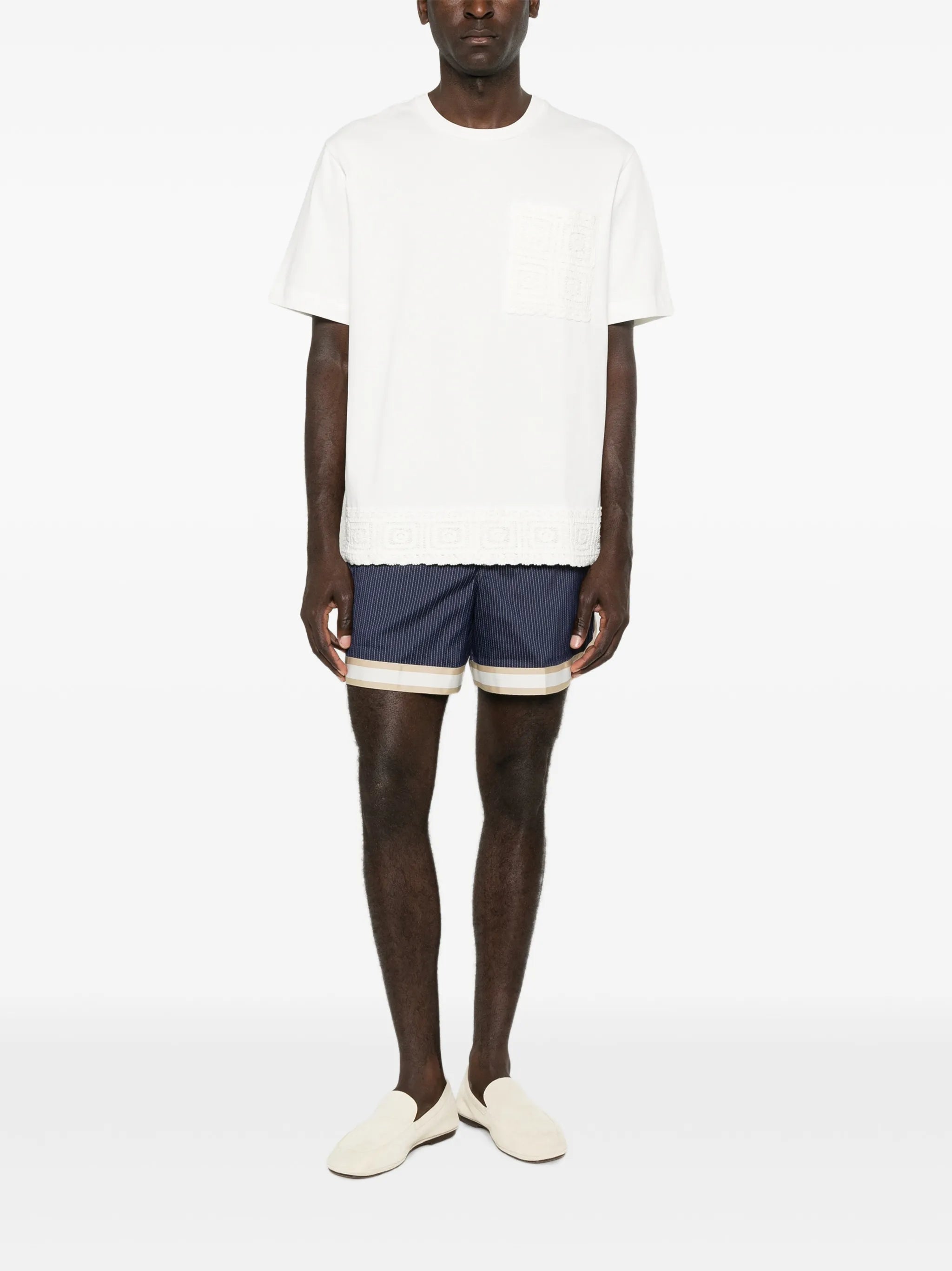 Inigo crochet-trim T-shirt