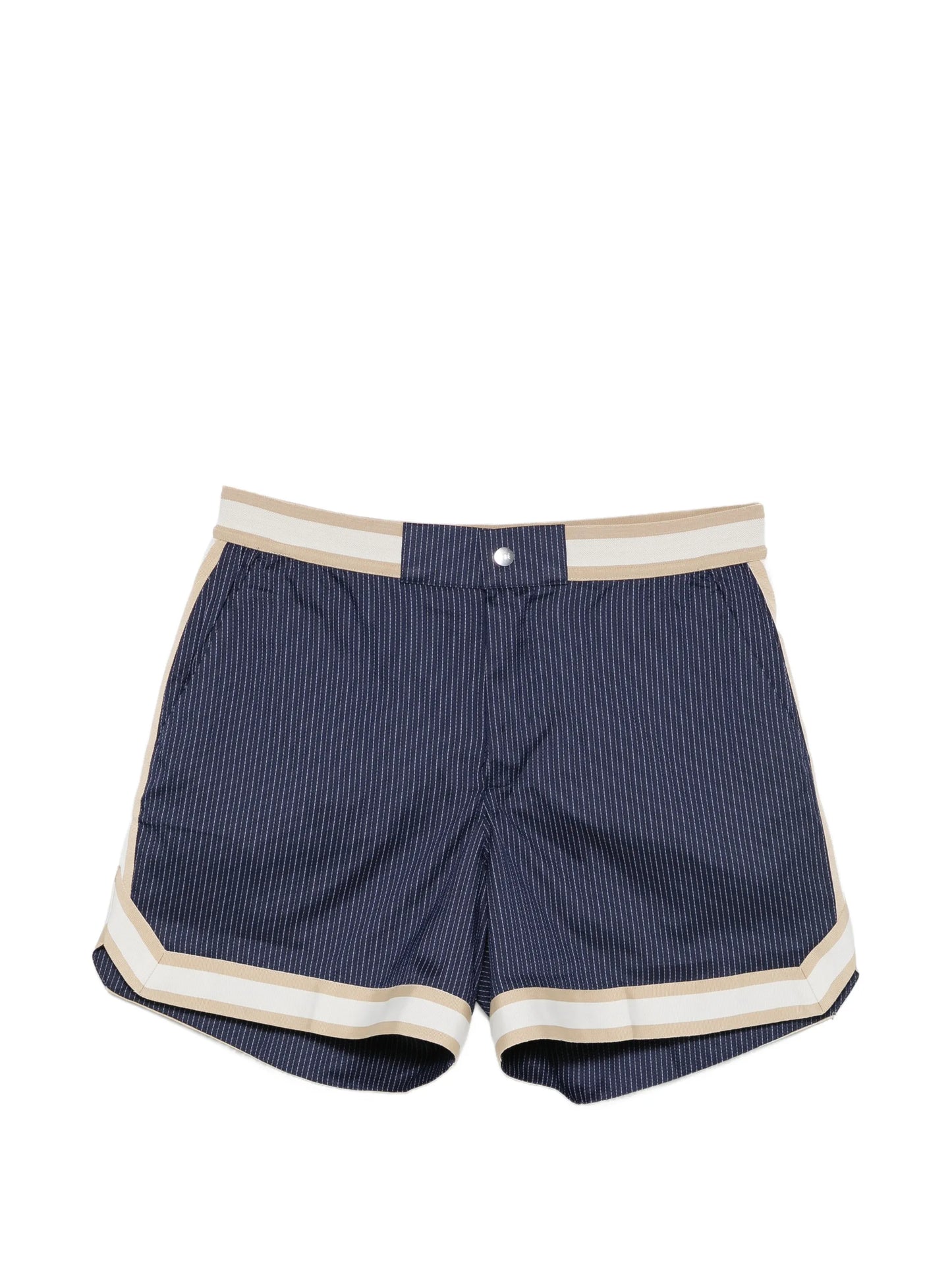 Baller pinstriped swim shorts