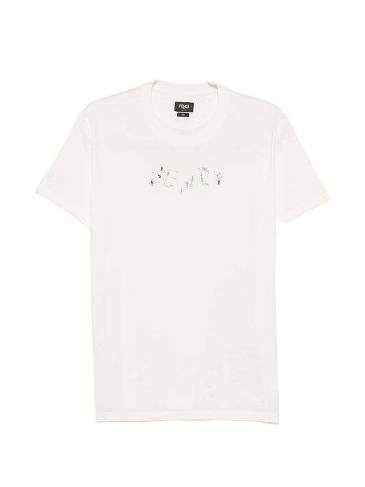 embroidered-logo T-shirt