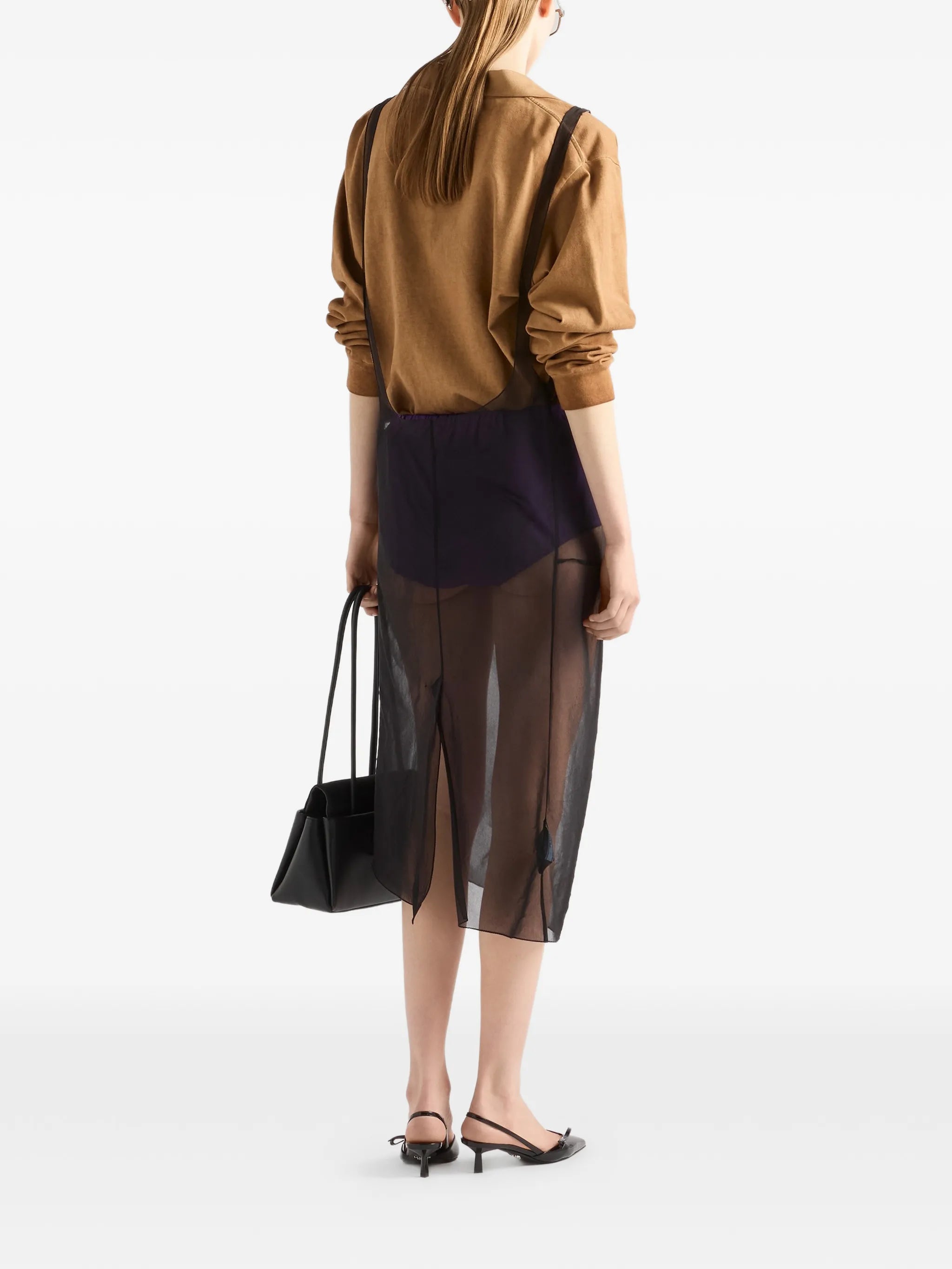 cigaline midi-skirt with suspender straps