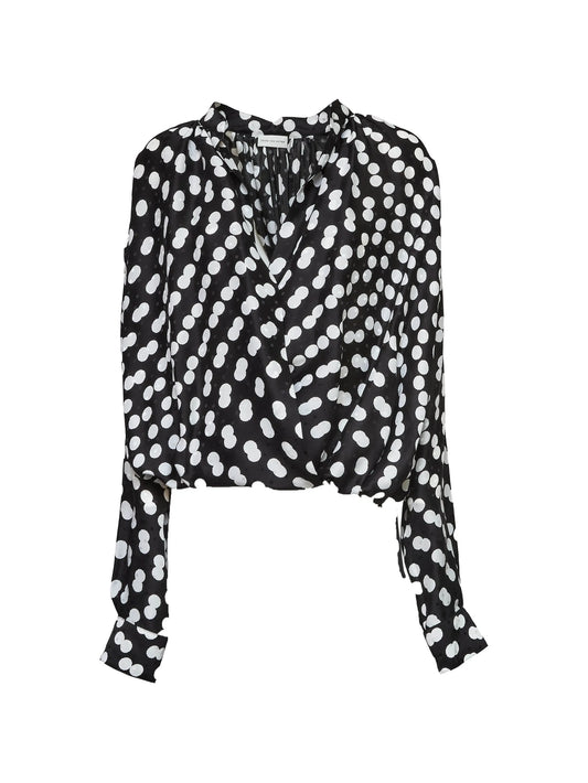 polka dot blouse
