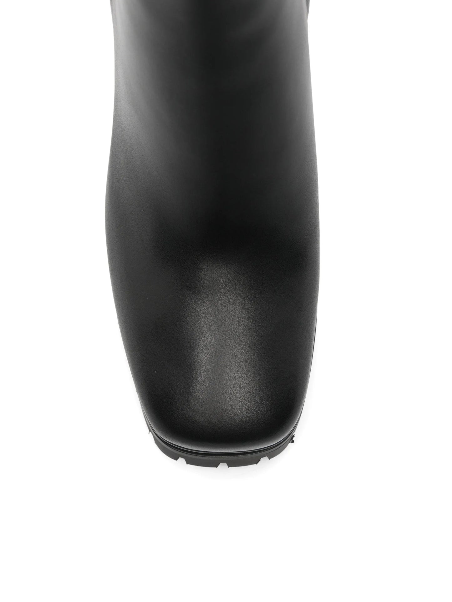 block-heel leather ankle boots