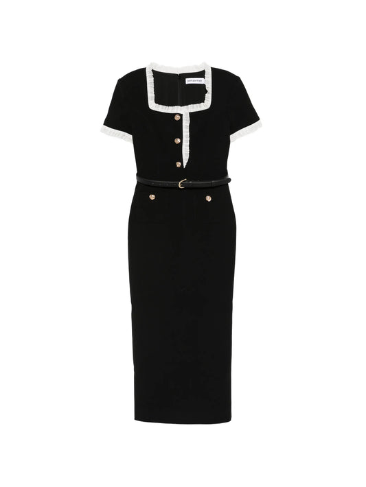 belted midi dress