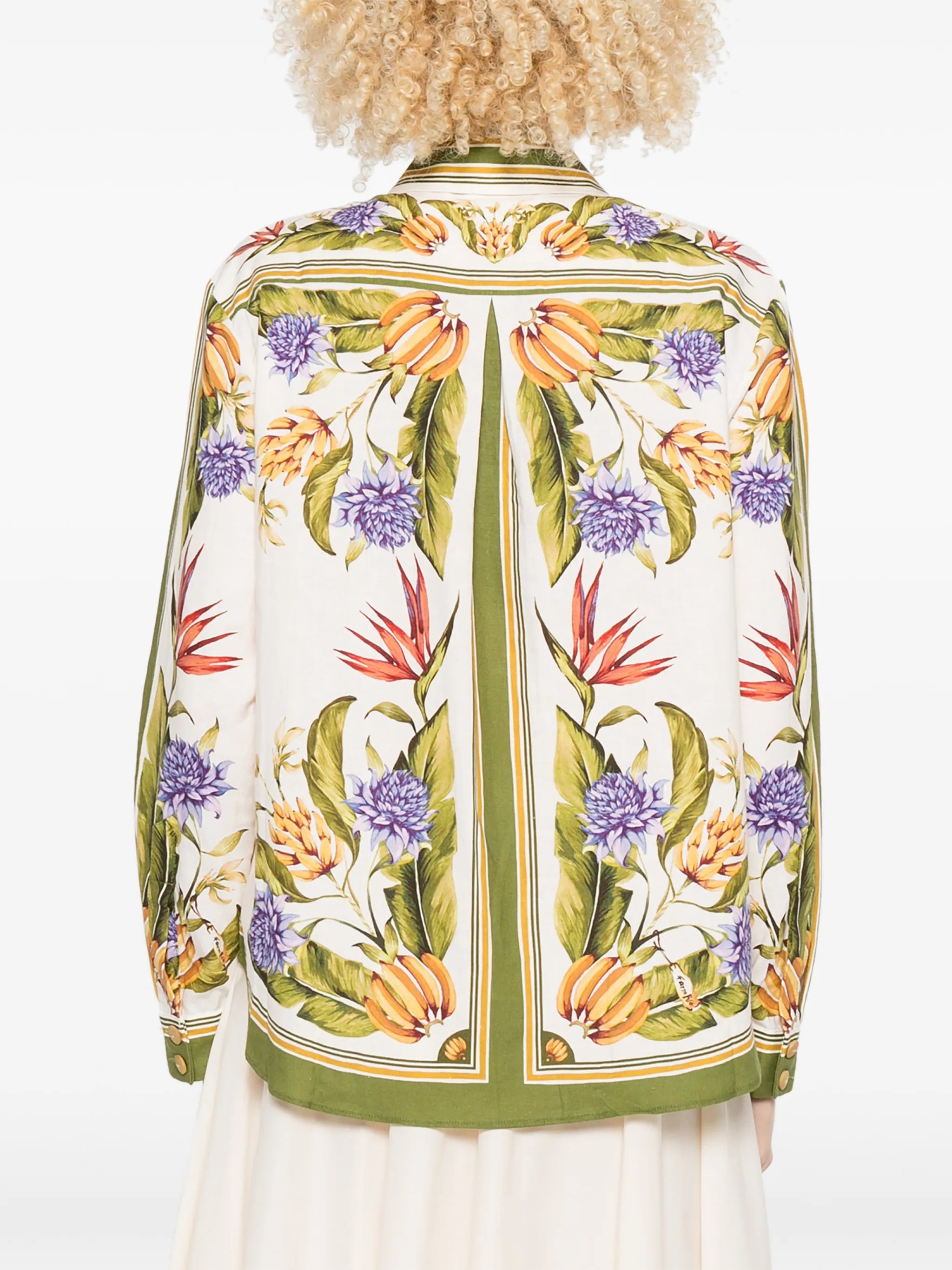 Sand Tropical floral-print shirt