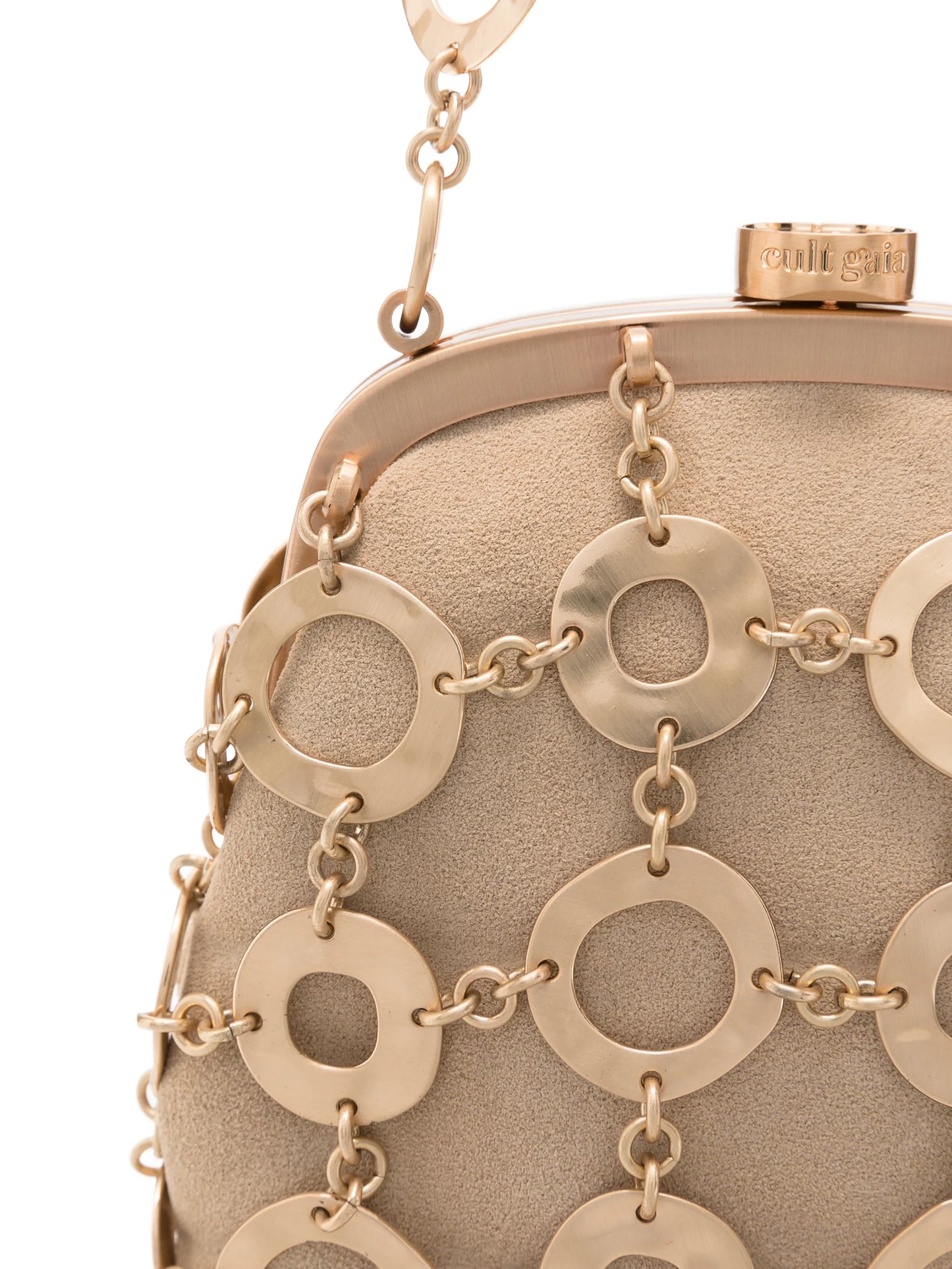 Brielle ring-embellished clutch bag