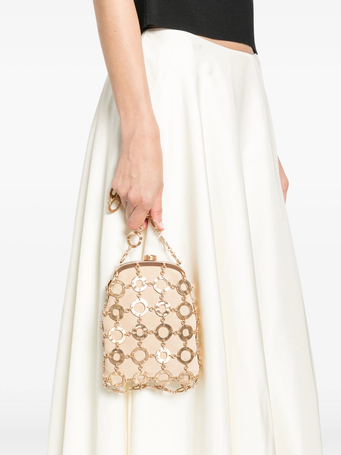 Brielle ring-embellished clutch bag