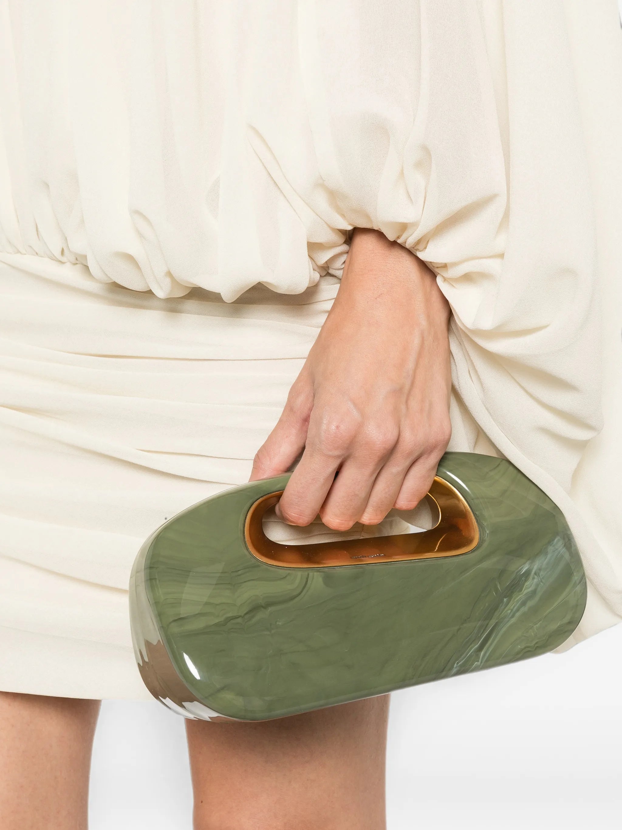 Amara marbled clutch bag