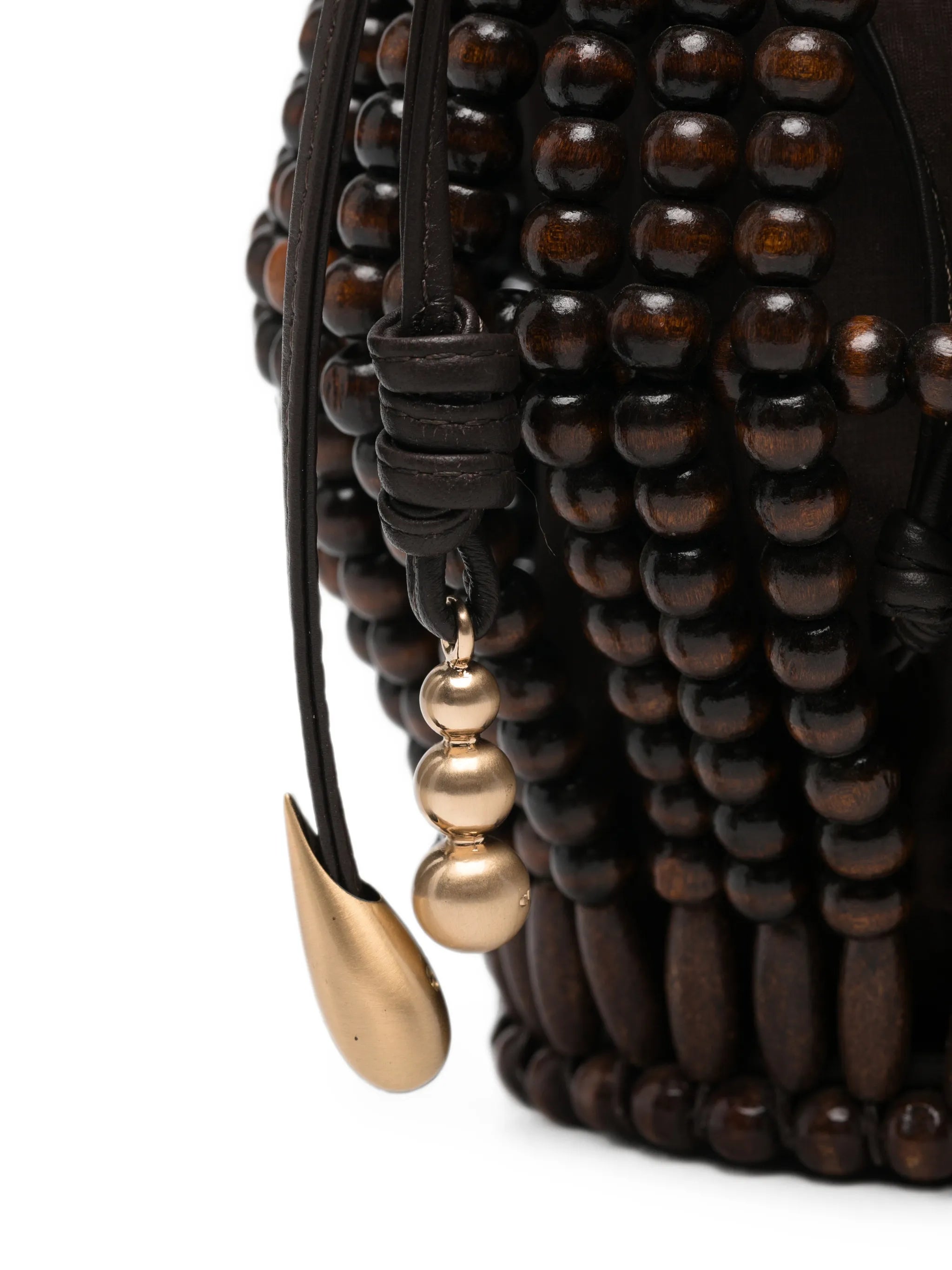 Lanterna beaded top-bucket bag