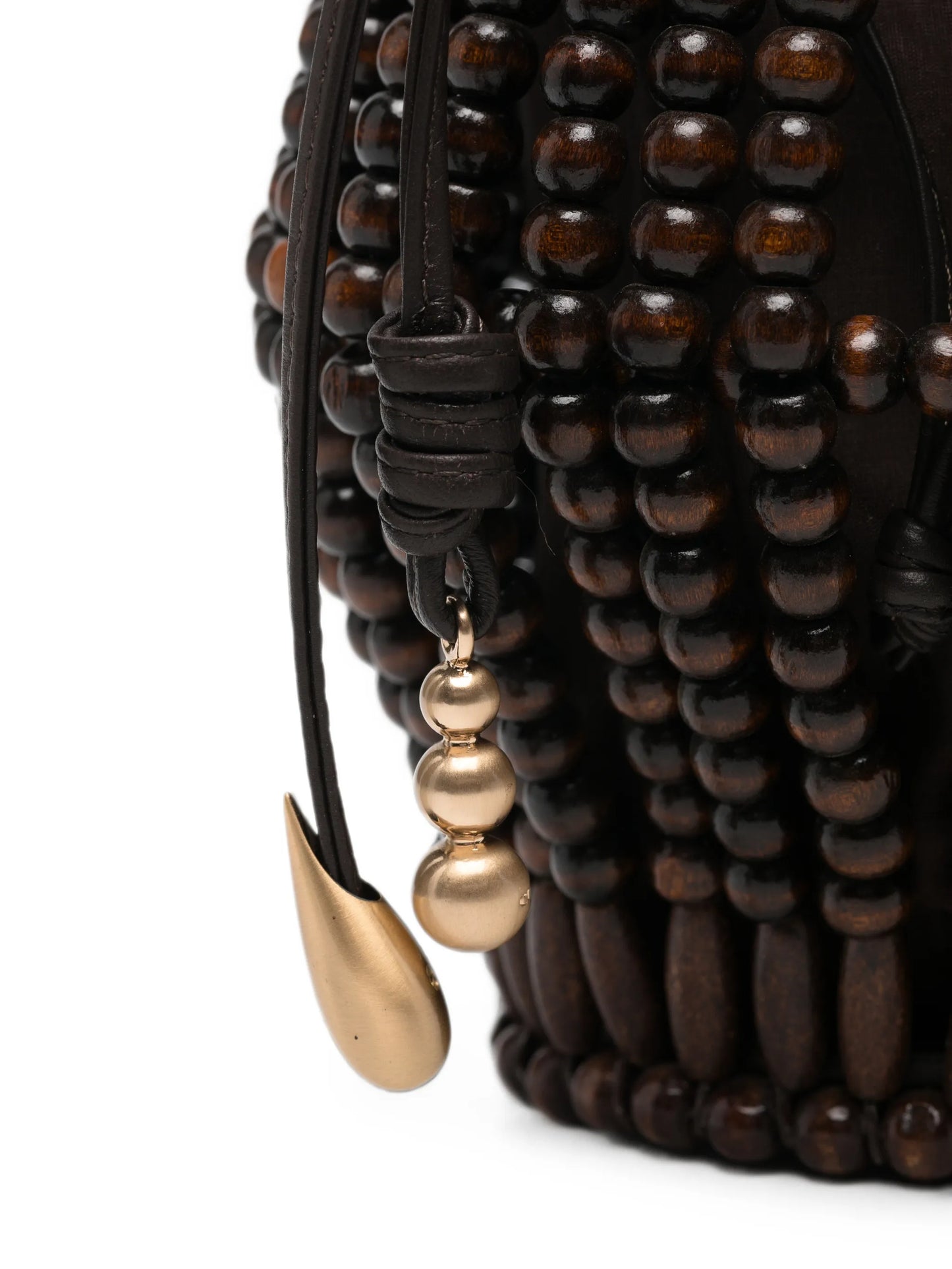 Lanterna beaded top-bucket bag