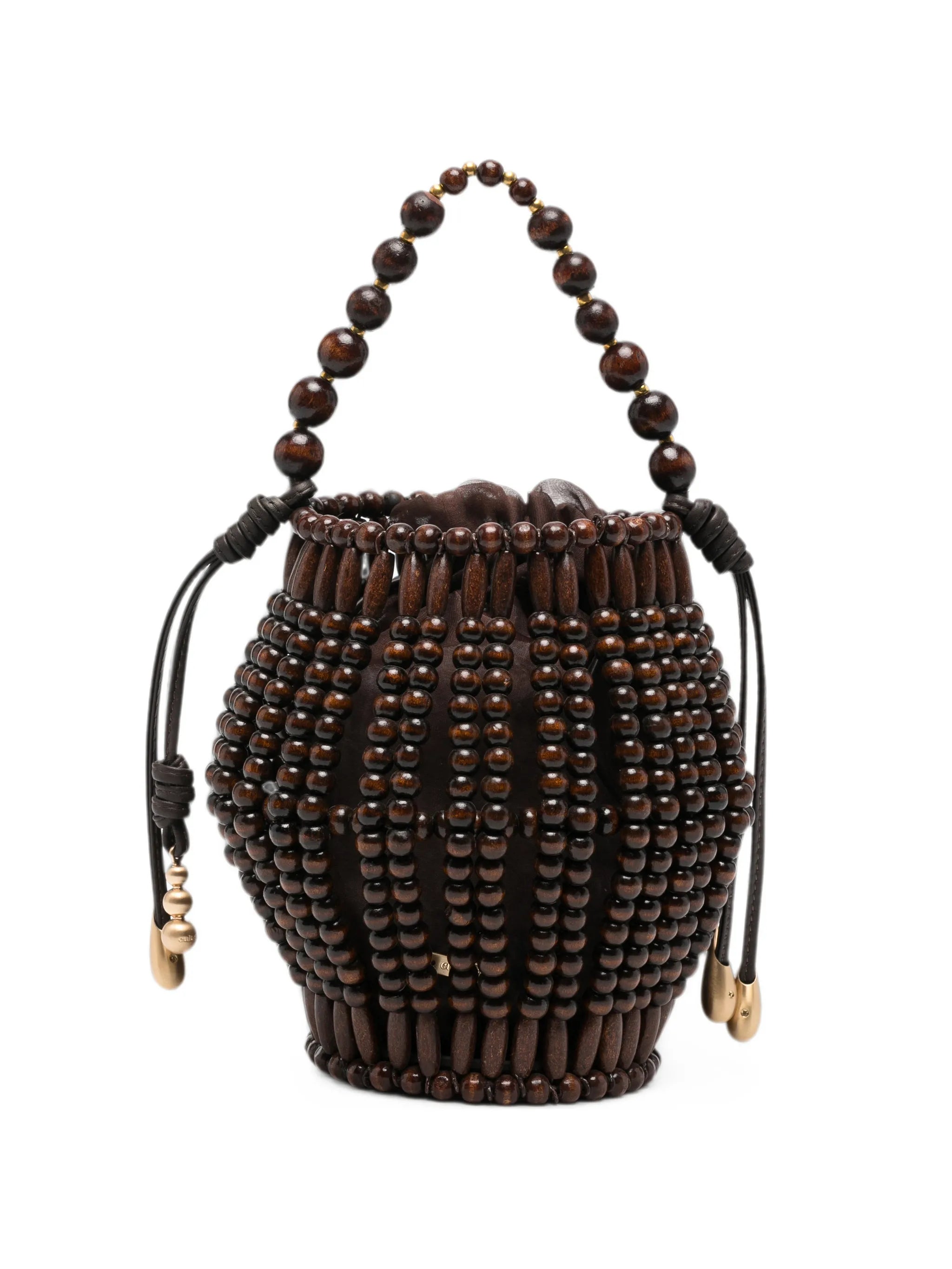 Lanterna beaded top-bucket bag