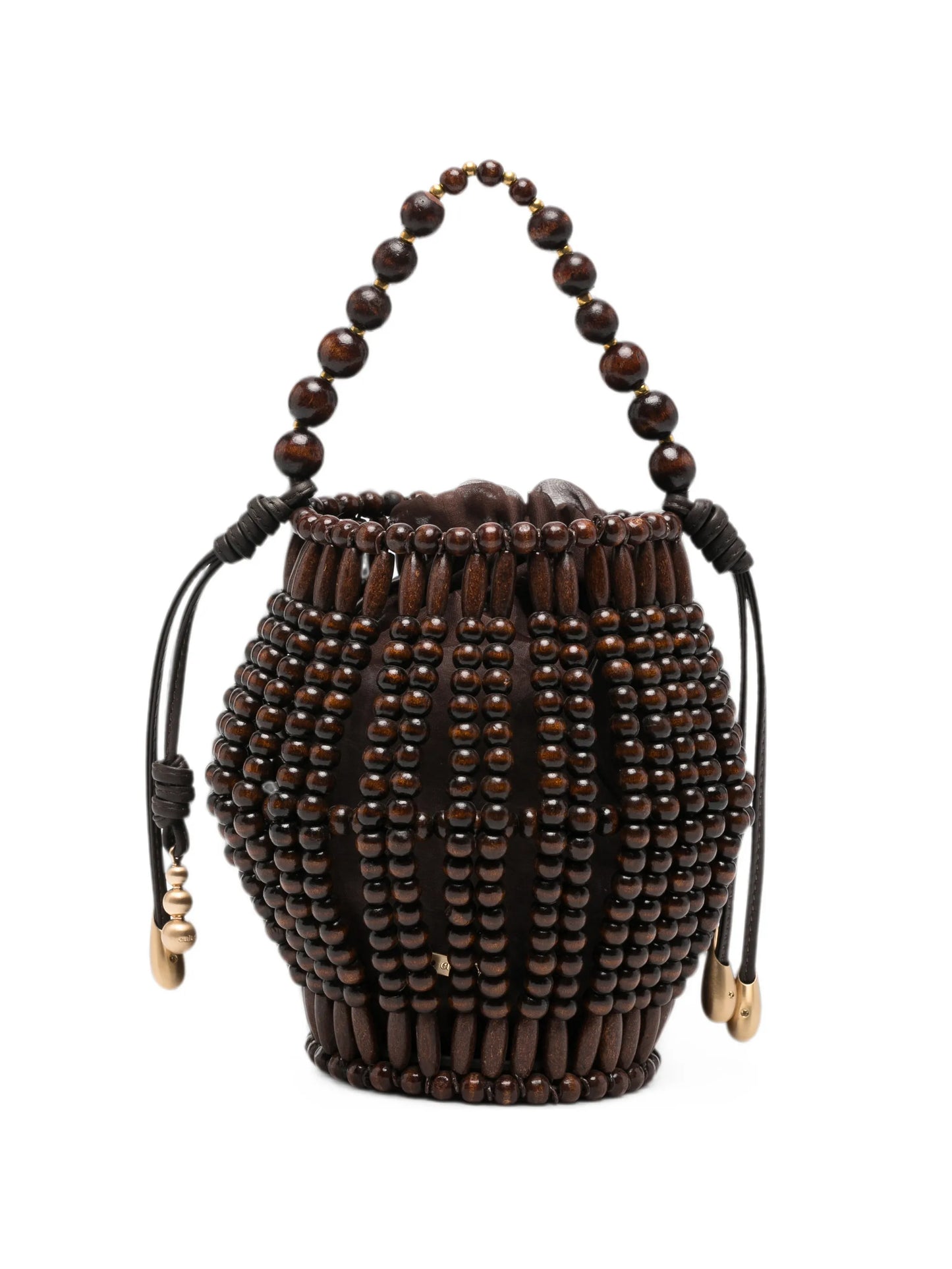 Lanterna beaded top-bucket bag