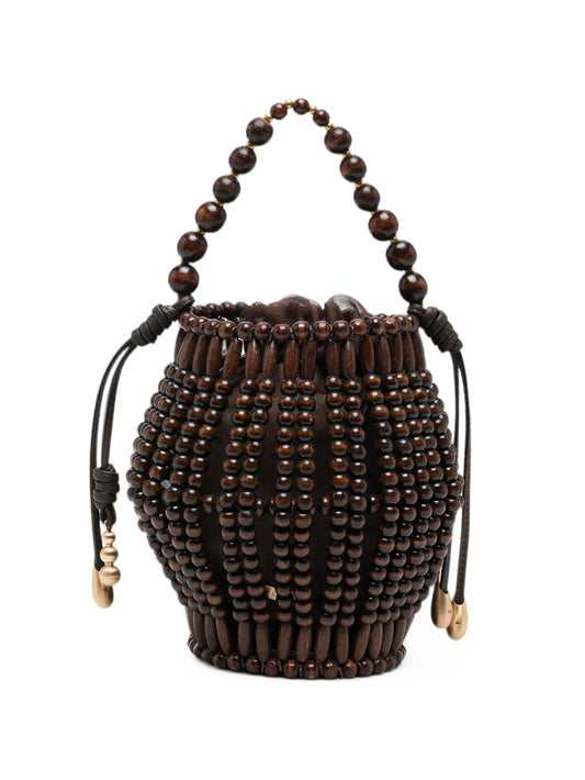 Lanterna beaded top-bucket bag