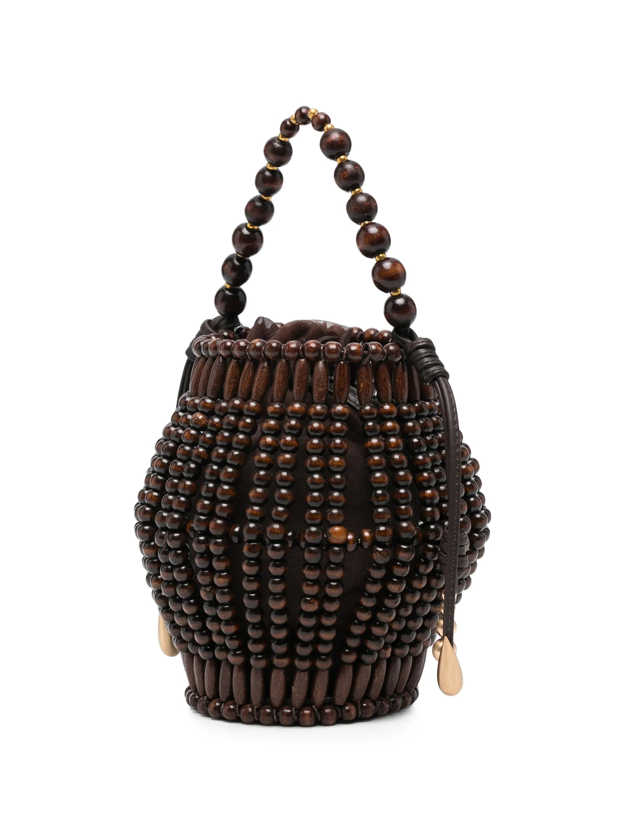 Lanterna beaded top-bucket bag