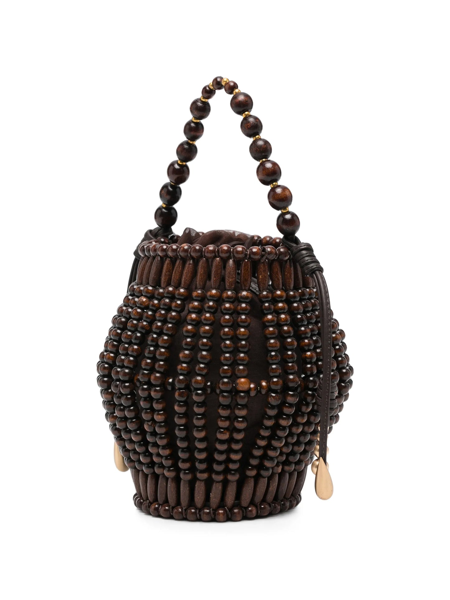 Lanterna beaded top-bucket bag