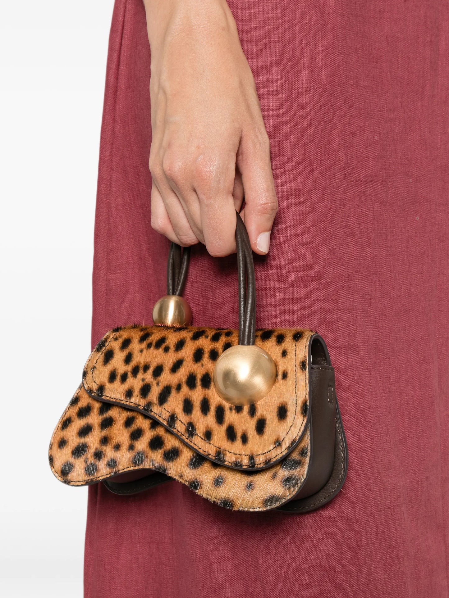 mini Kazia Nano leopard-print crossbody bag