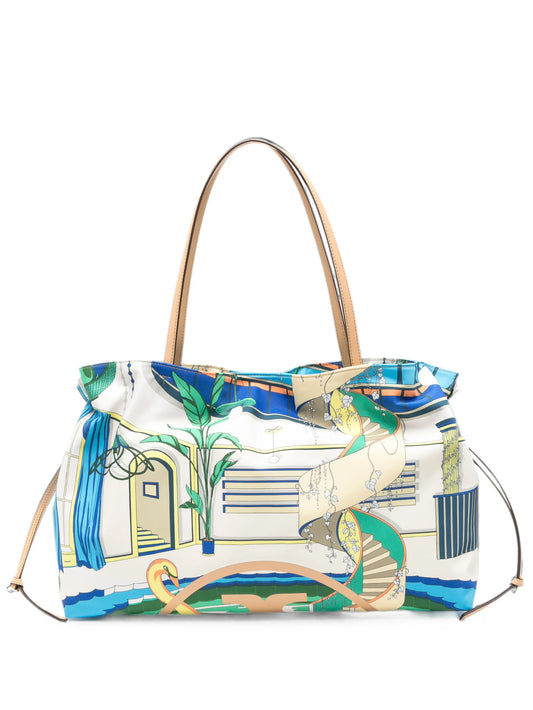 Ella printed drawstring tote bag