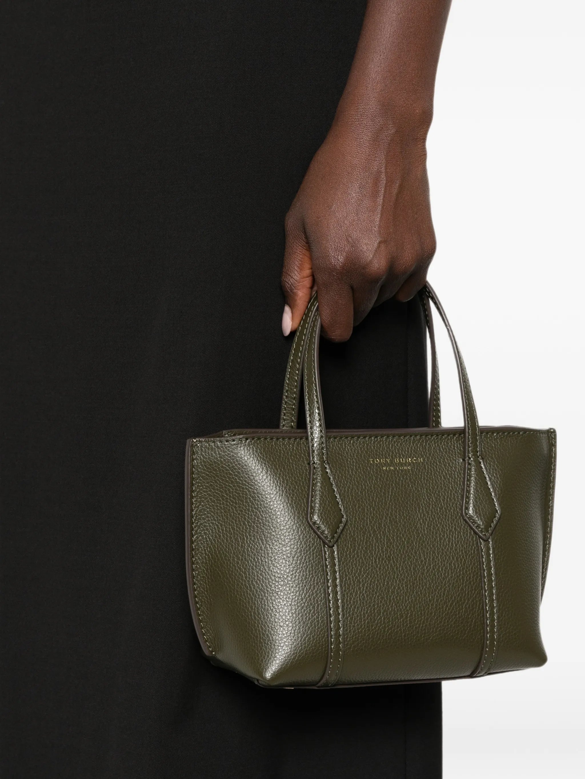 Perry pebbled-leather tote bag