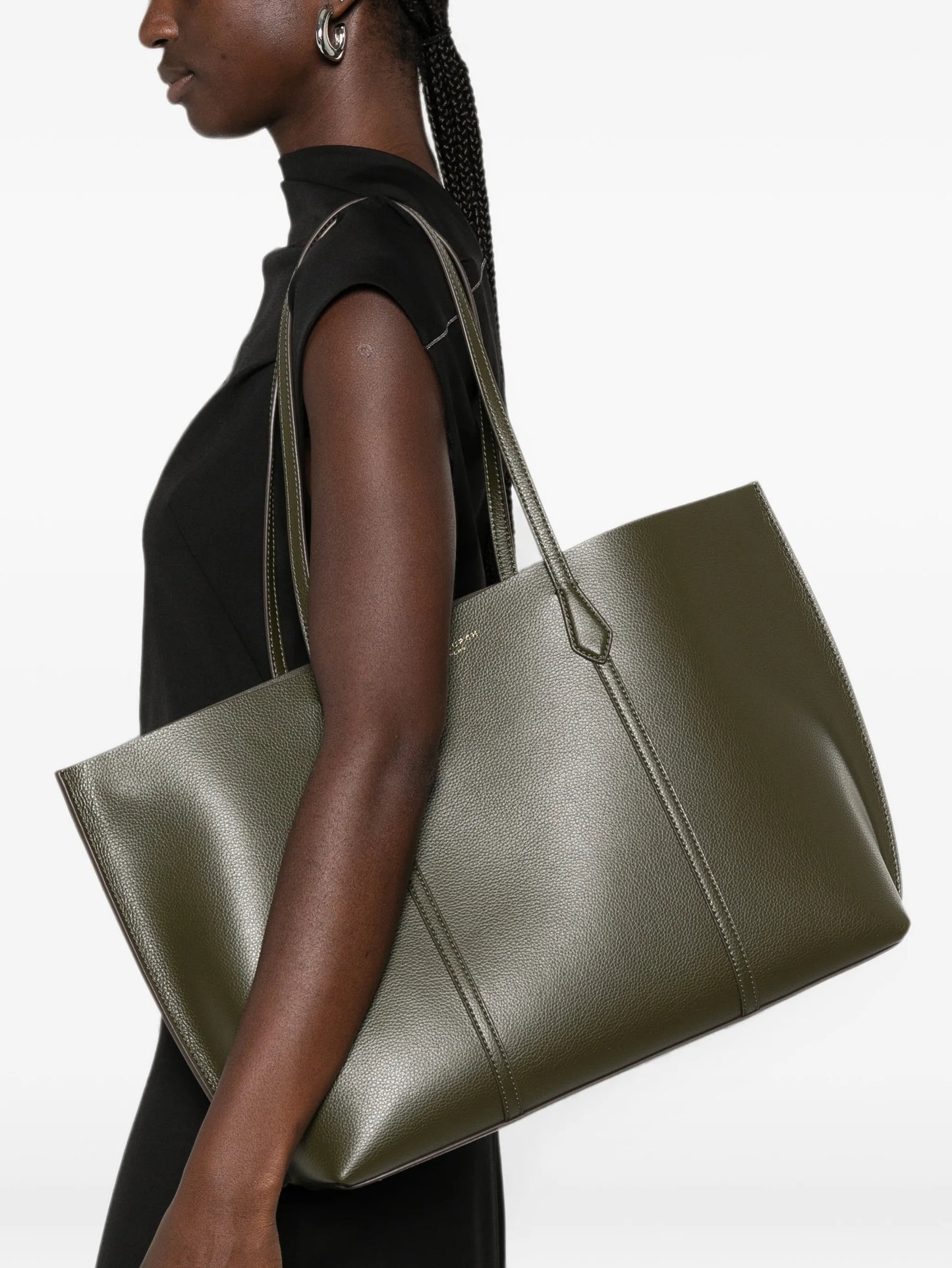 large pebbled leather tote bag