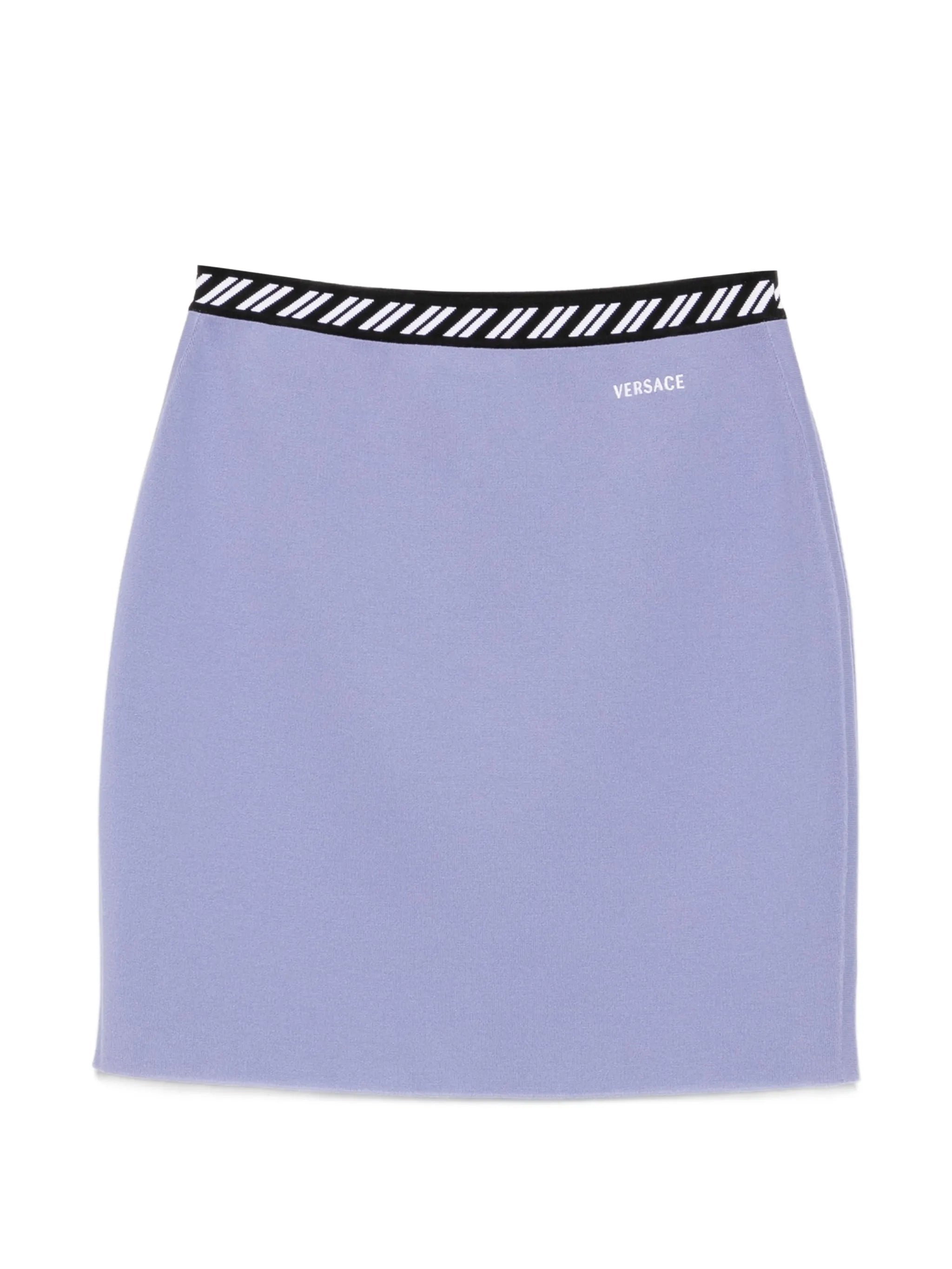 cotton knit mini skirt