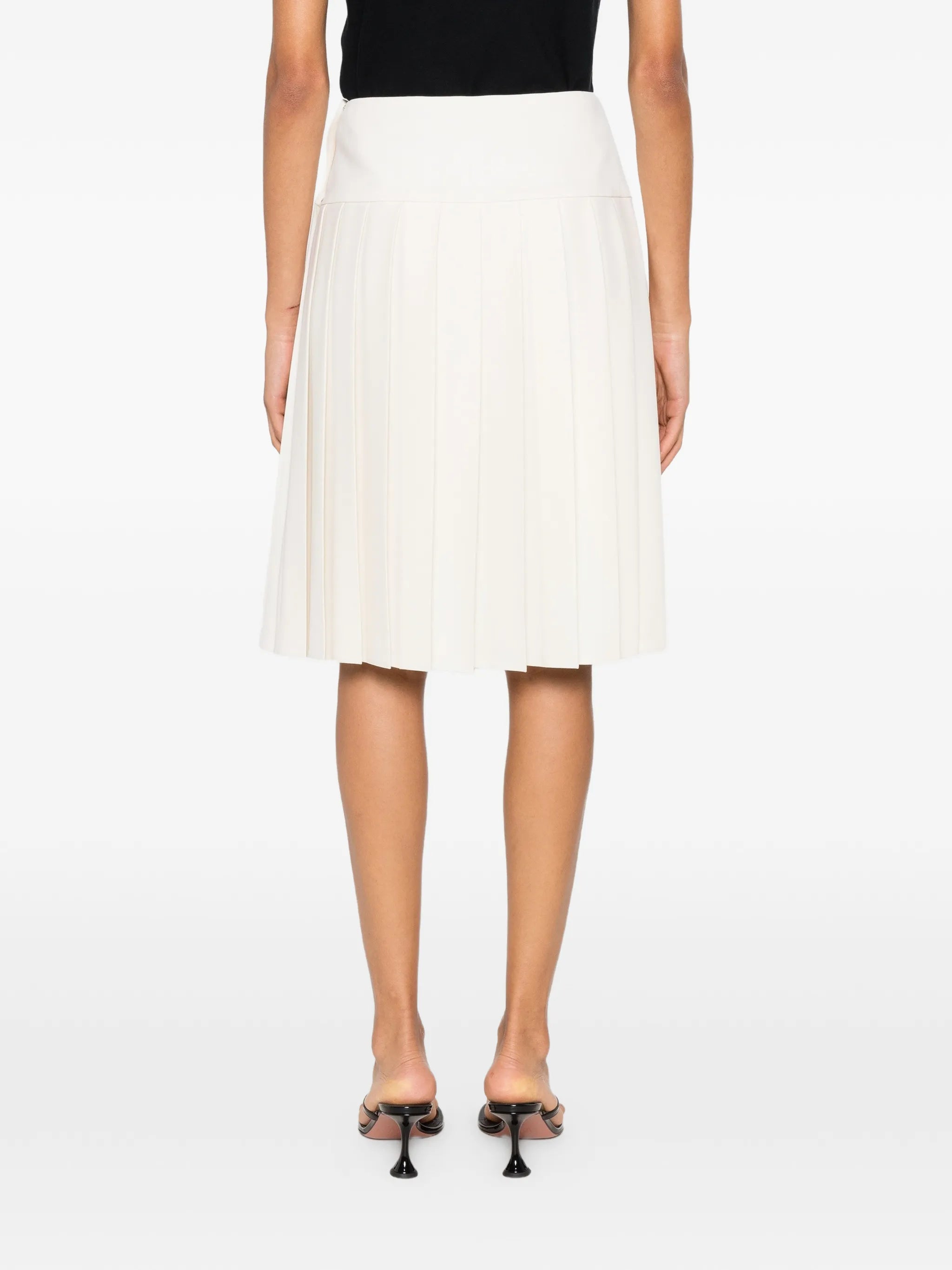 Medusa-head pleated mini skirt