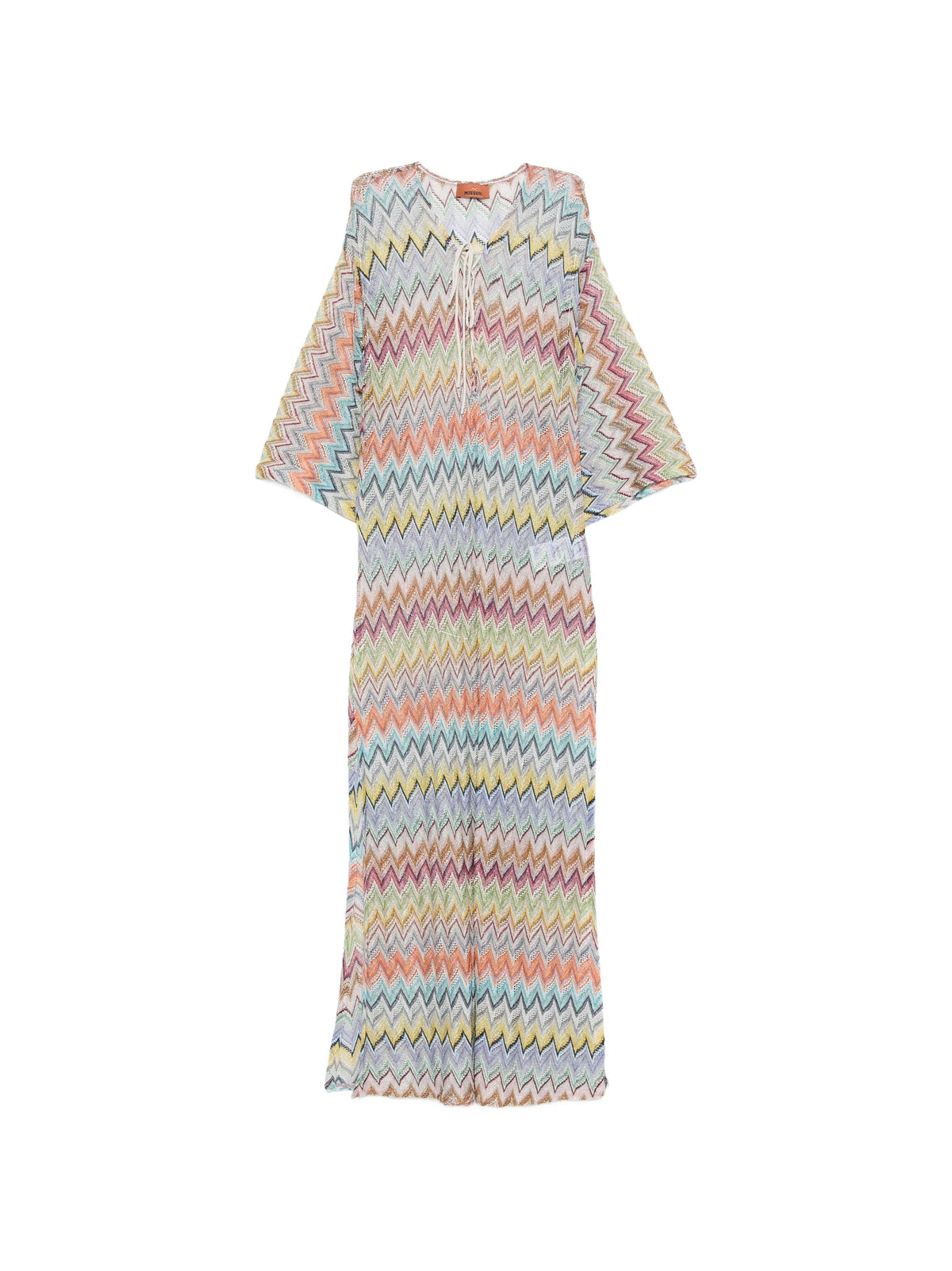 long lamé cover-up caftan