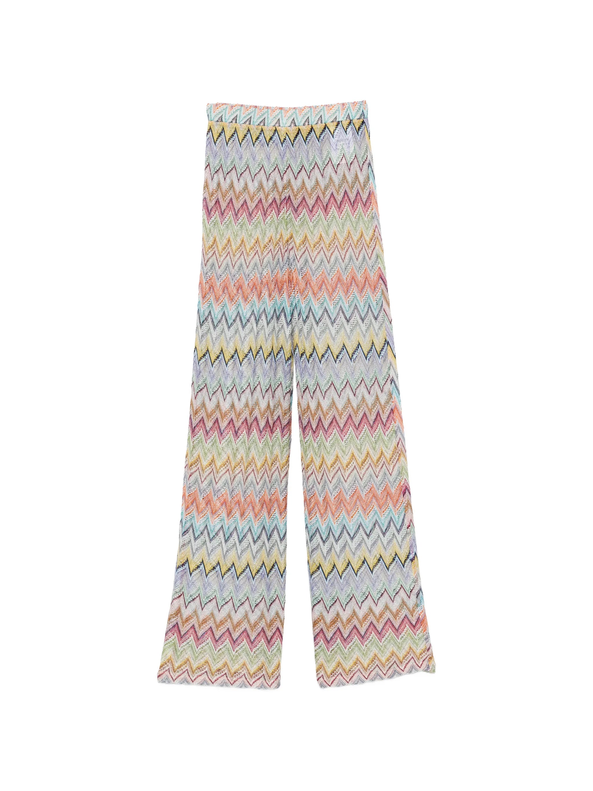 zigzag-knit trousers