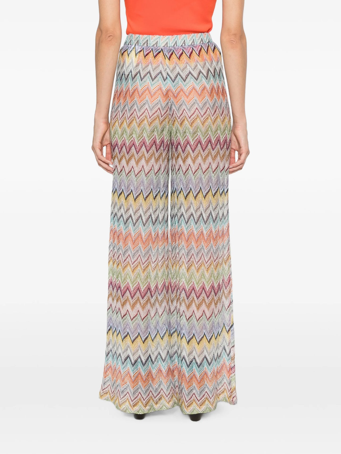 zigzag-knit trousers