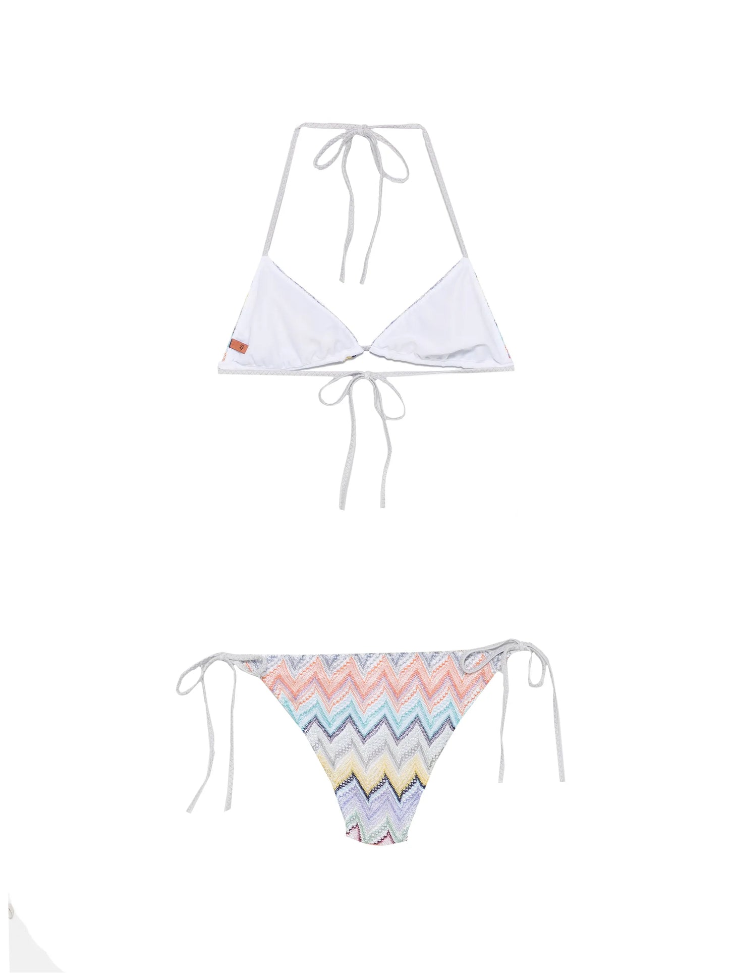 zigzag-knit triangle bikini