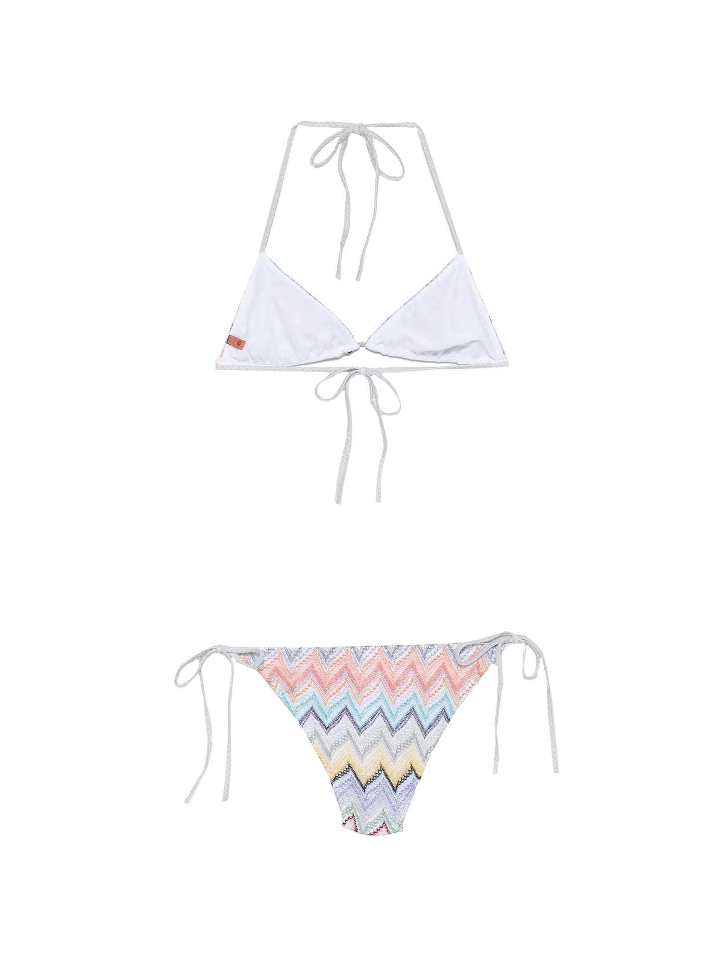zigzag-knit triangle bikini