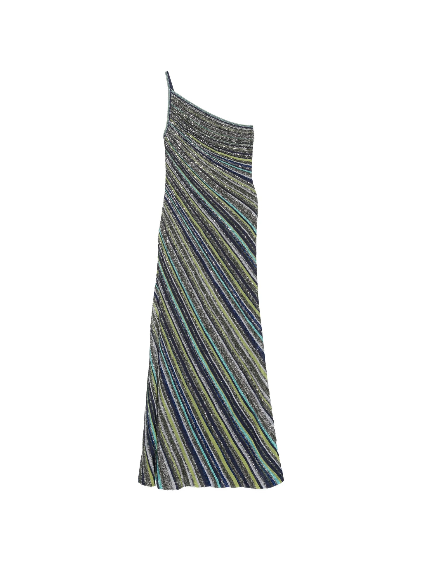 stripe-pattern maxi dress