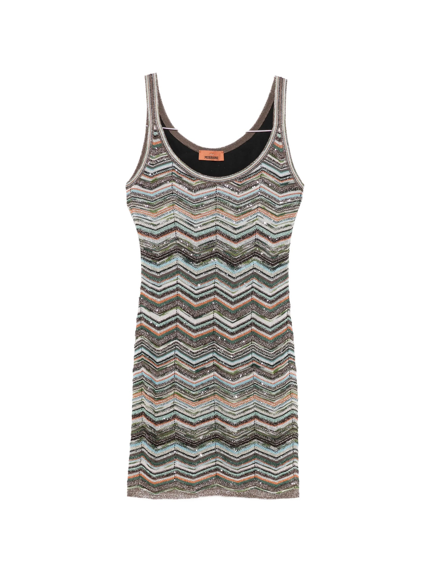 zigzag-knit mini dress