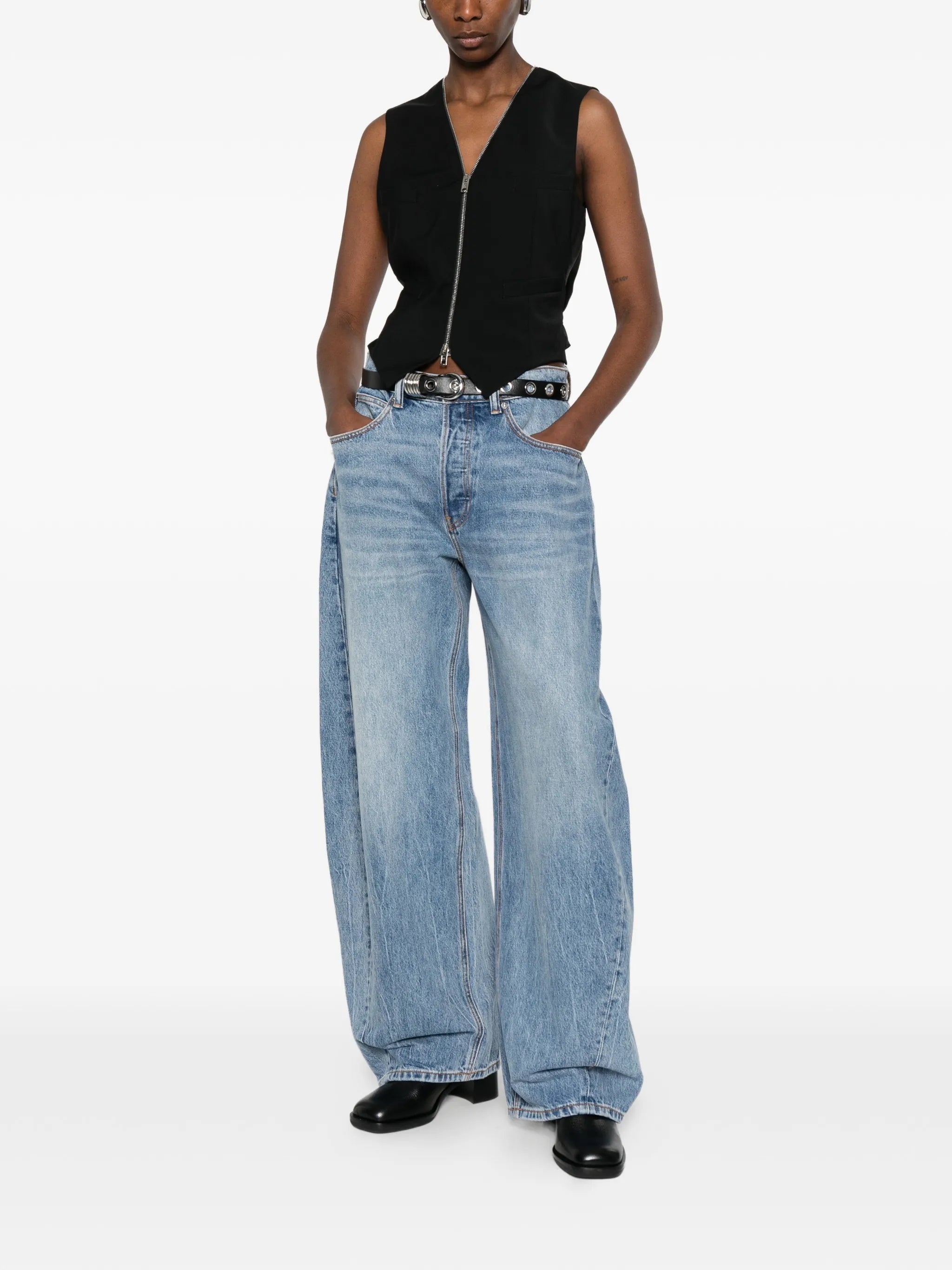 distressed logo Blow Up jeans