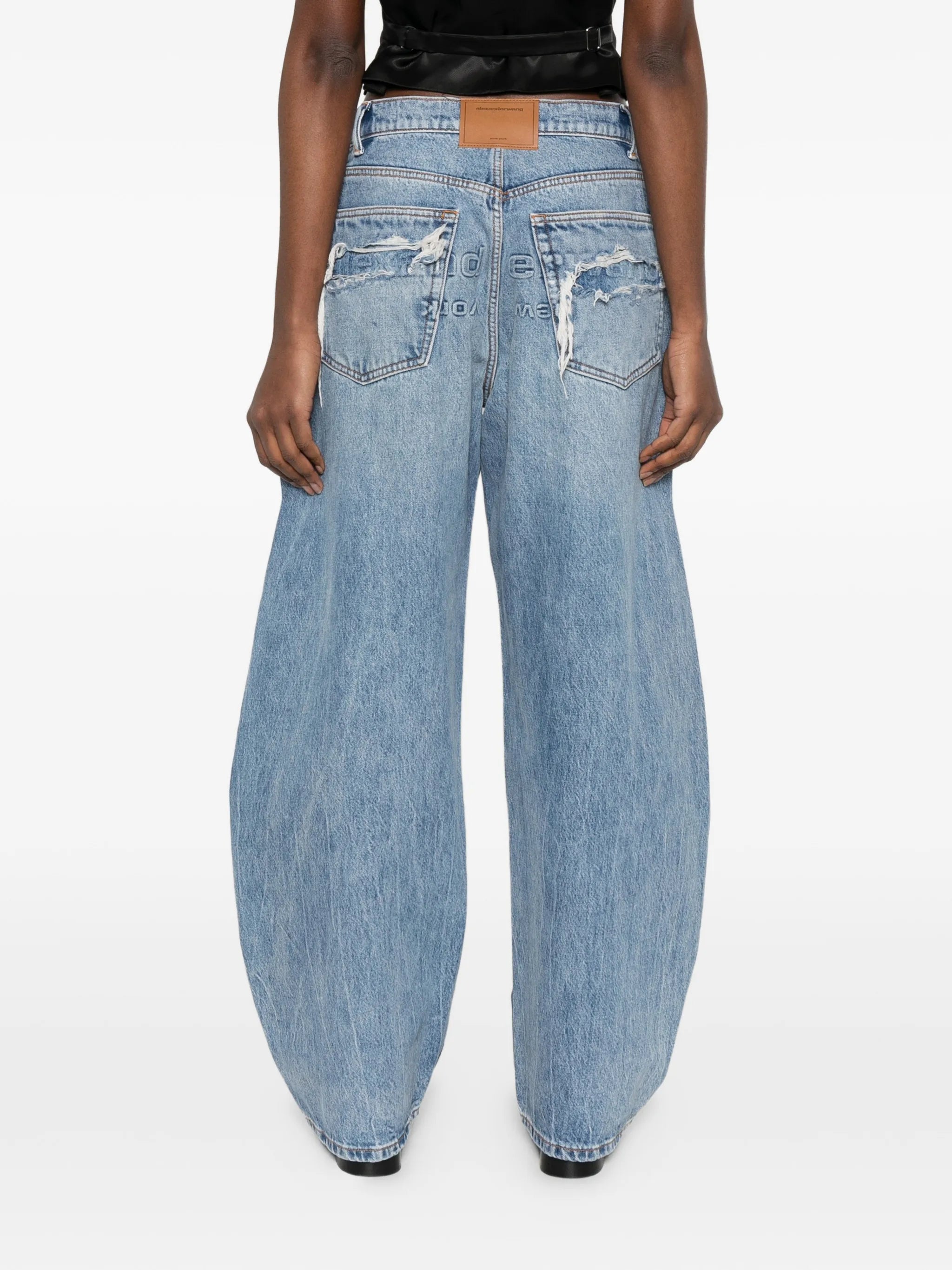 distressed logo Blow Up jeans