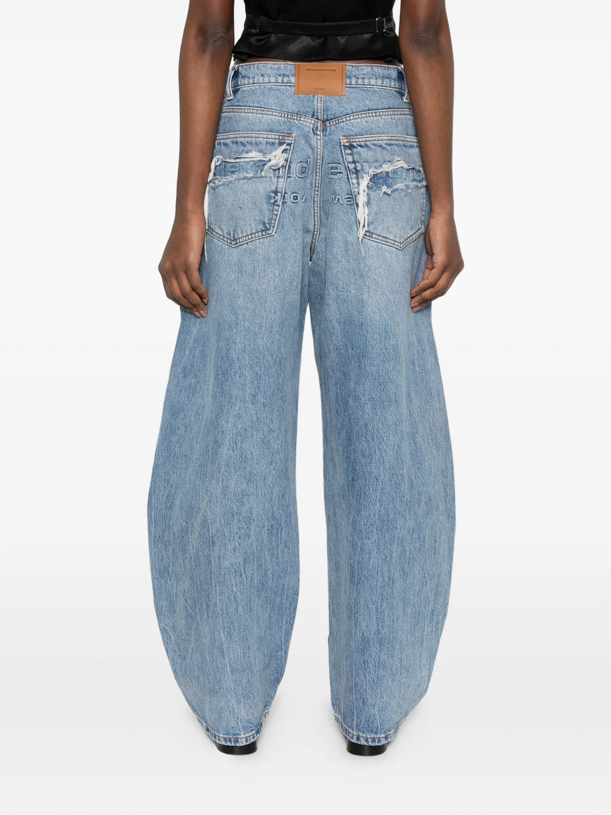 distressed logo Blow Up jeans