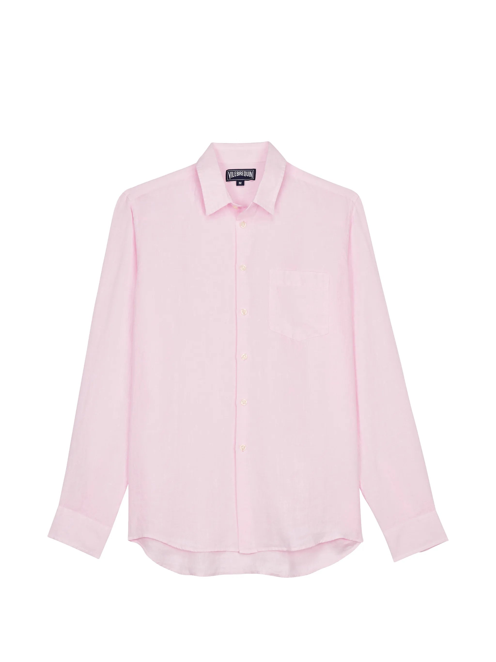 chest-pocket solid shirt