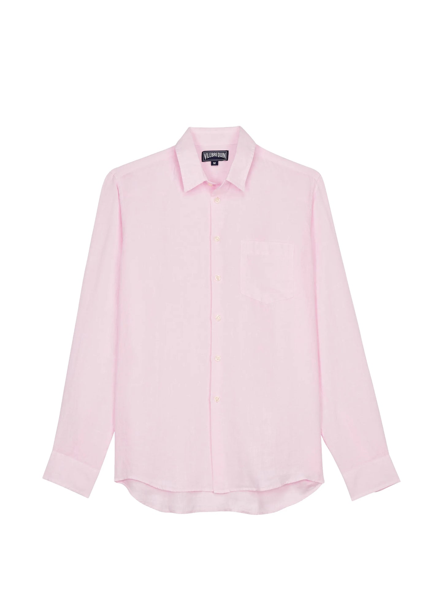 chest-pocket solid shirt