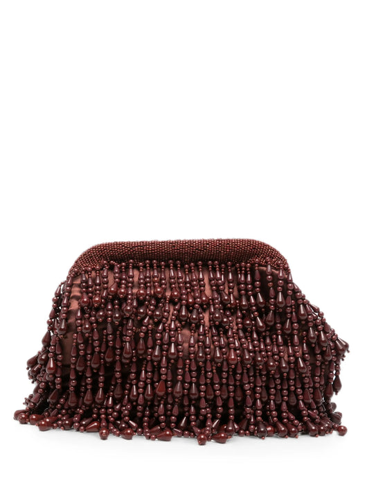 beaded-fringe clutch bag