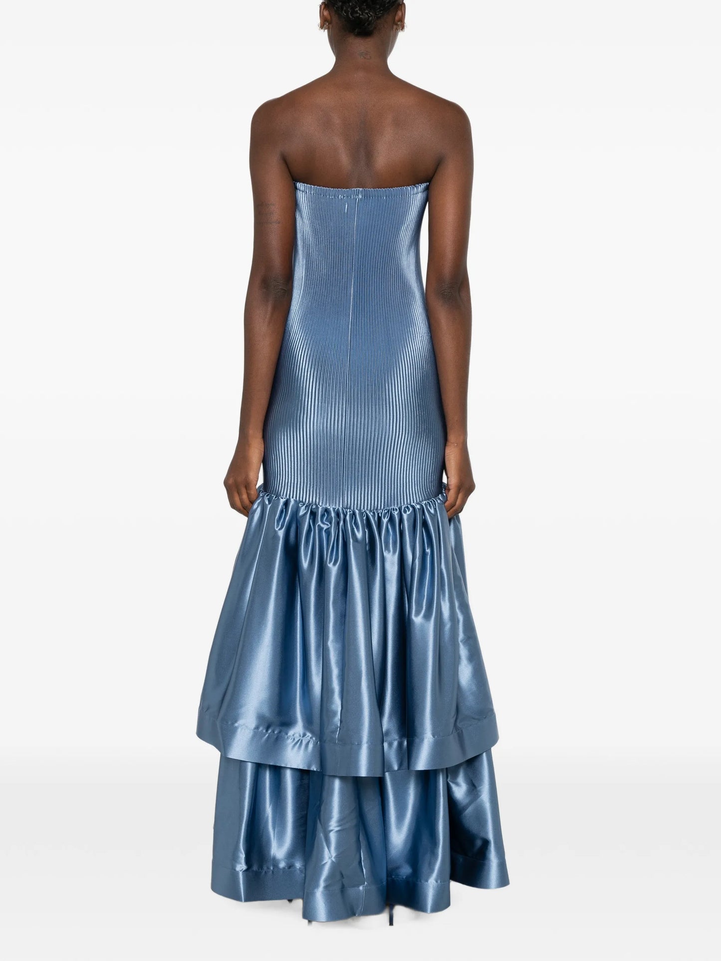 Elevate pleated tiered maxi dress