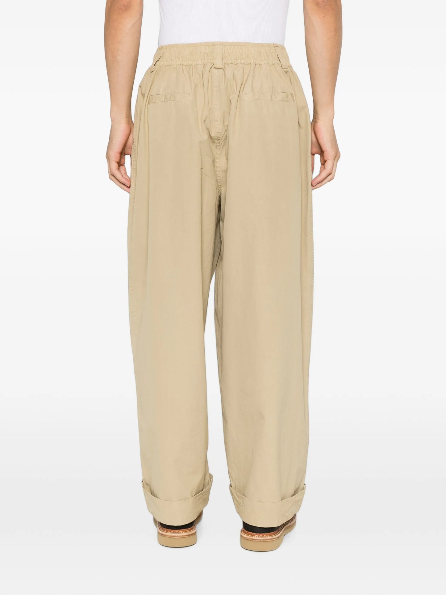 pleated wide-leg trousers
