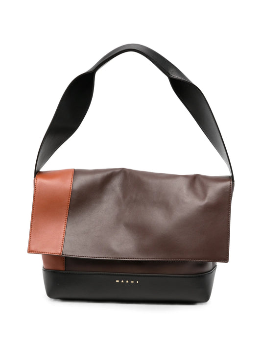 colour-block shoulder bag