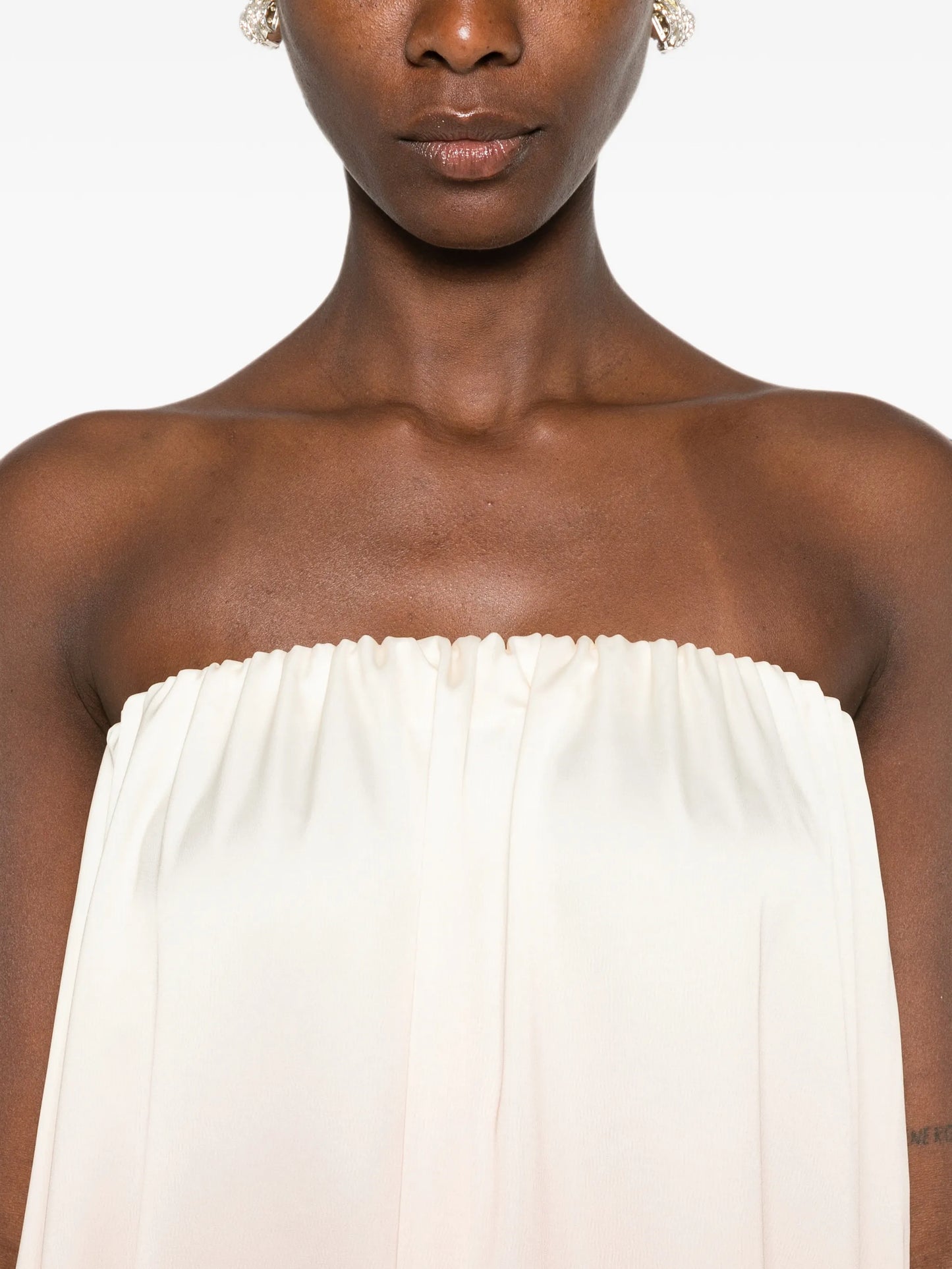 Costiera strapless ombré-effect maxi dress