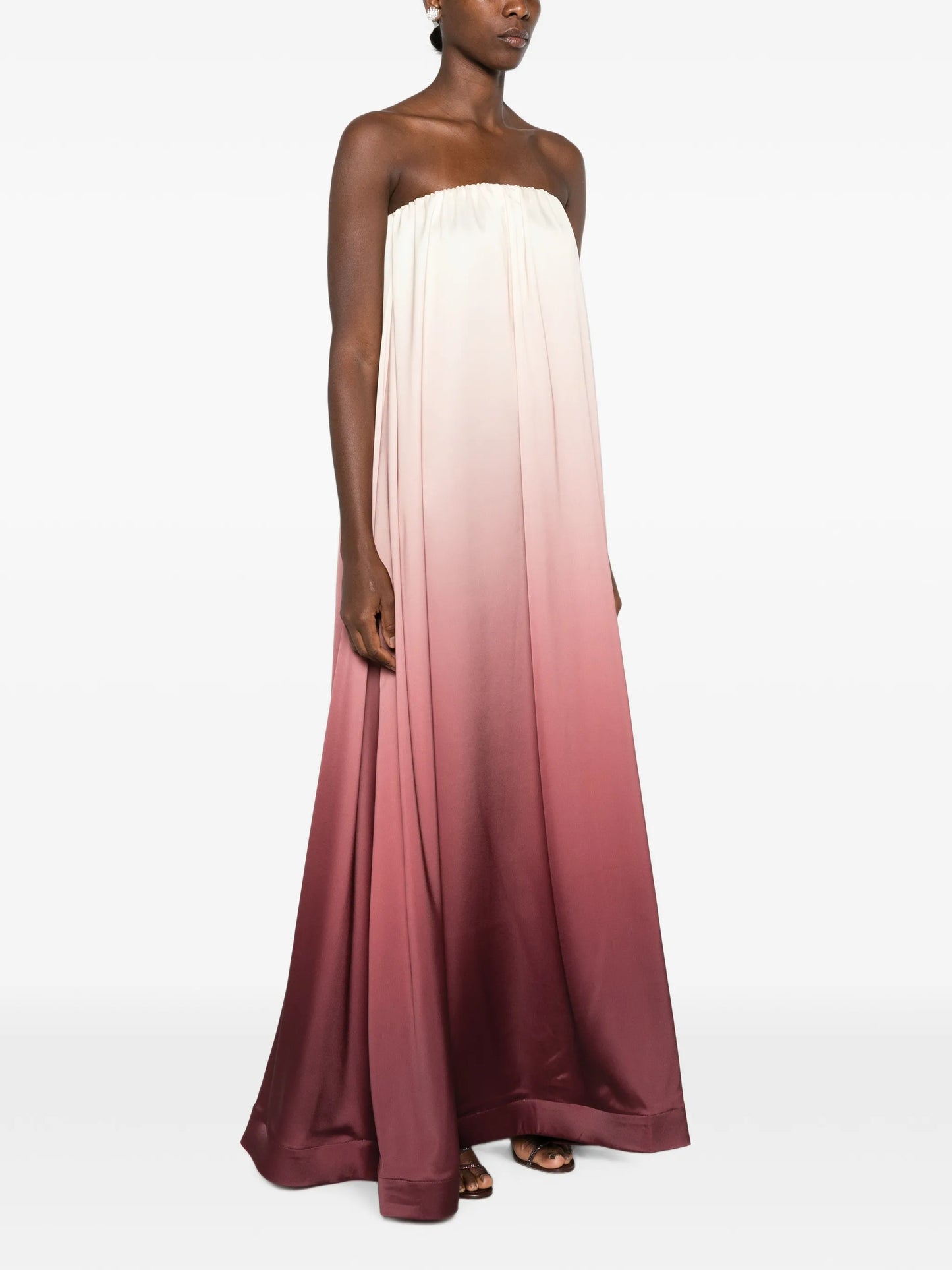 Costiera strapless ombré-effect maxi dress