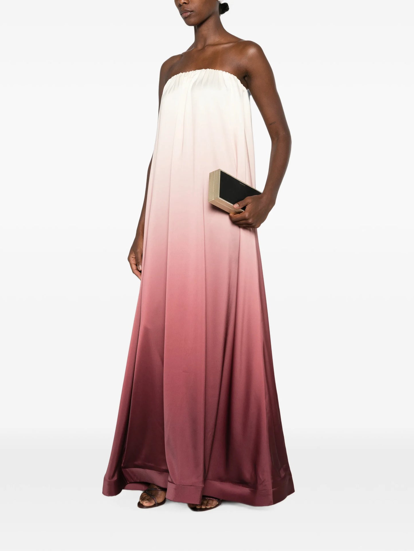 Costiera strapless ombré-effect maxi dress