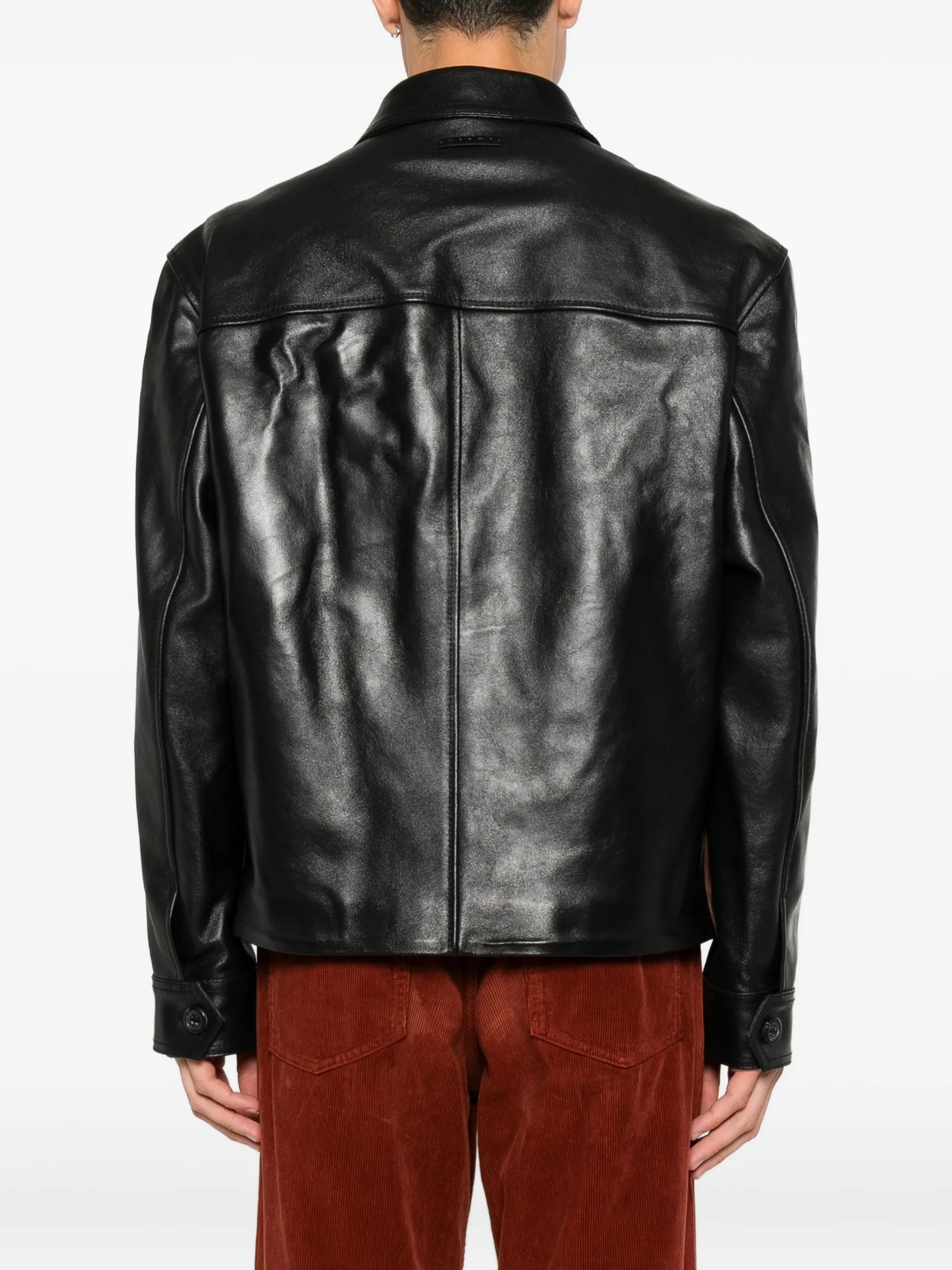 leather jacket with crust front