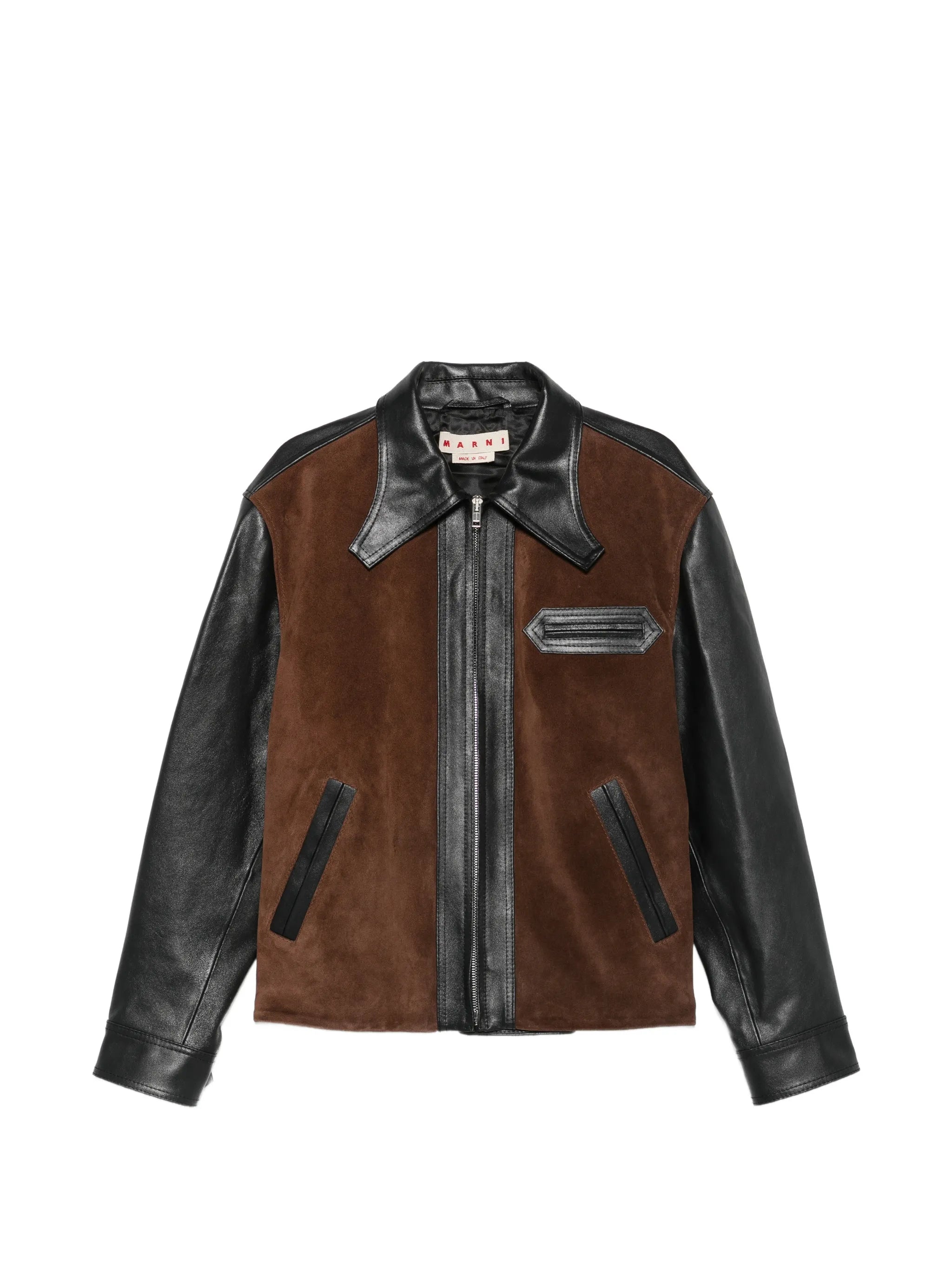 leather jacket with crust front