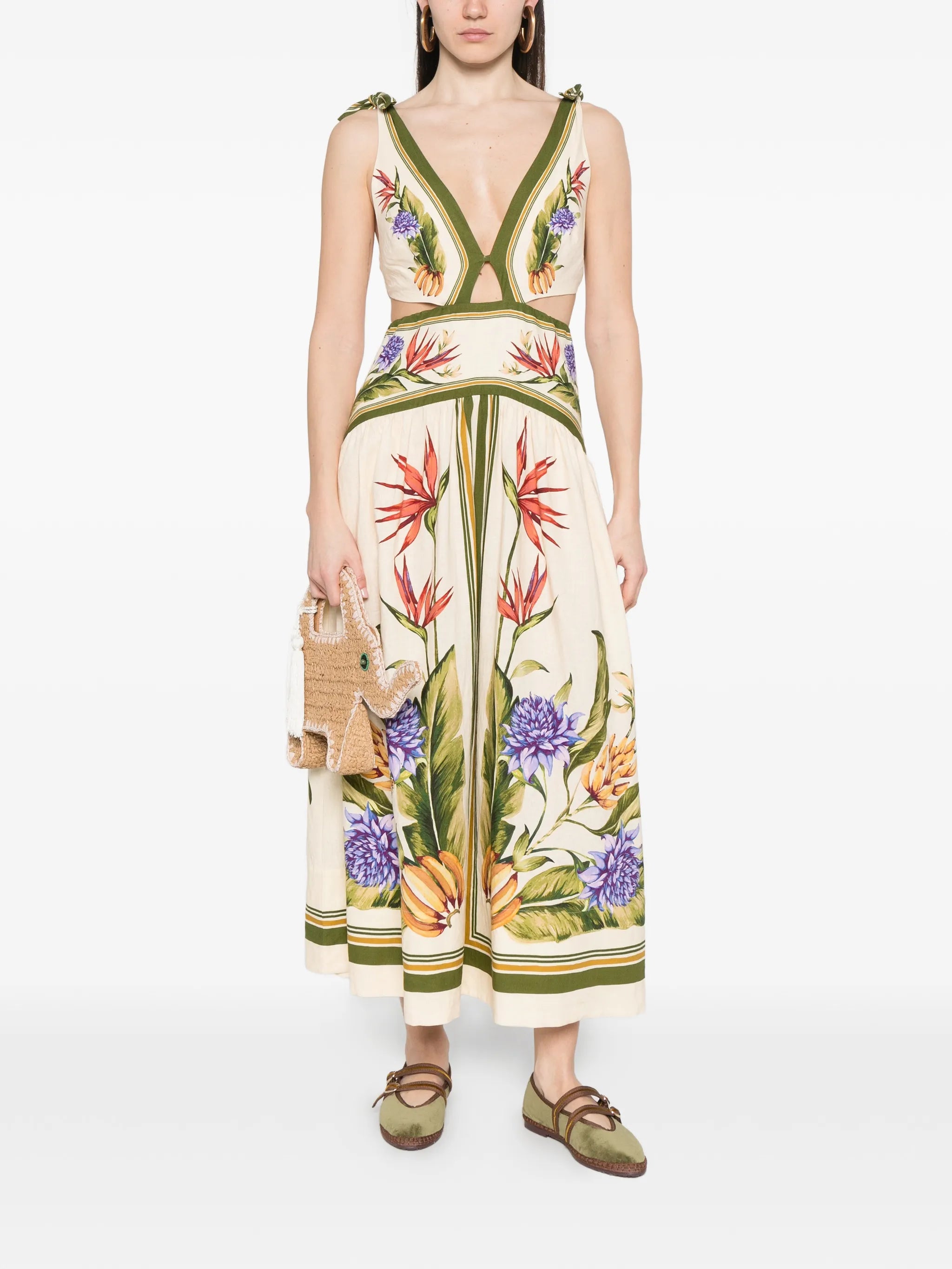 tropical scarf lenzing™ ecovero™ euroflax™ maxi dress