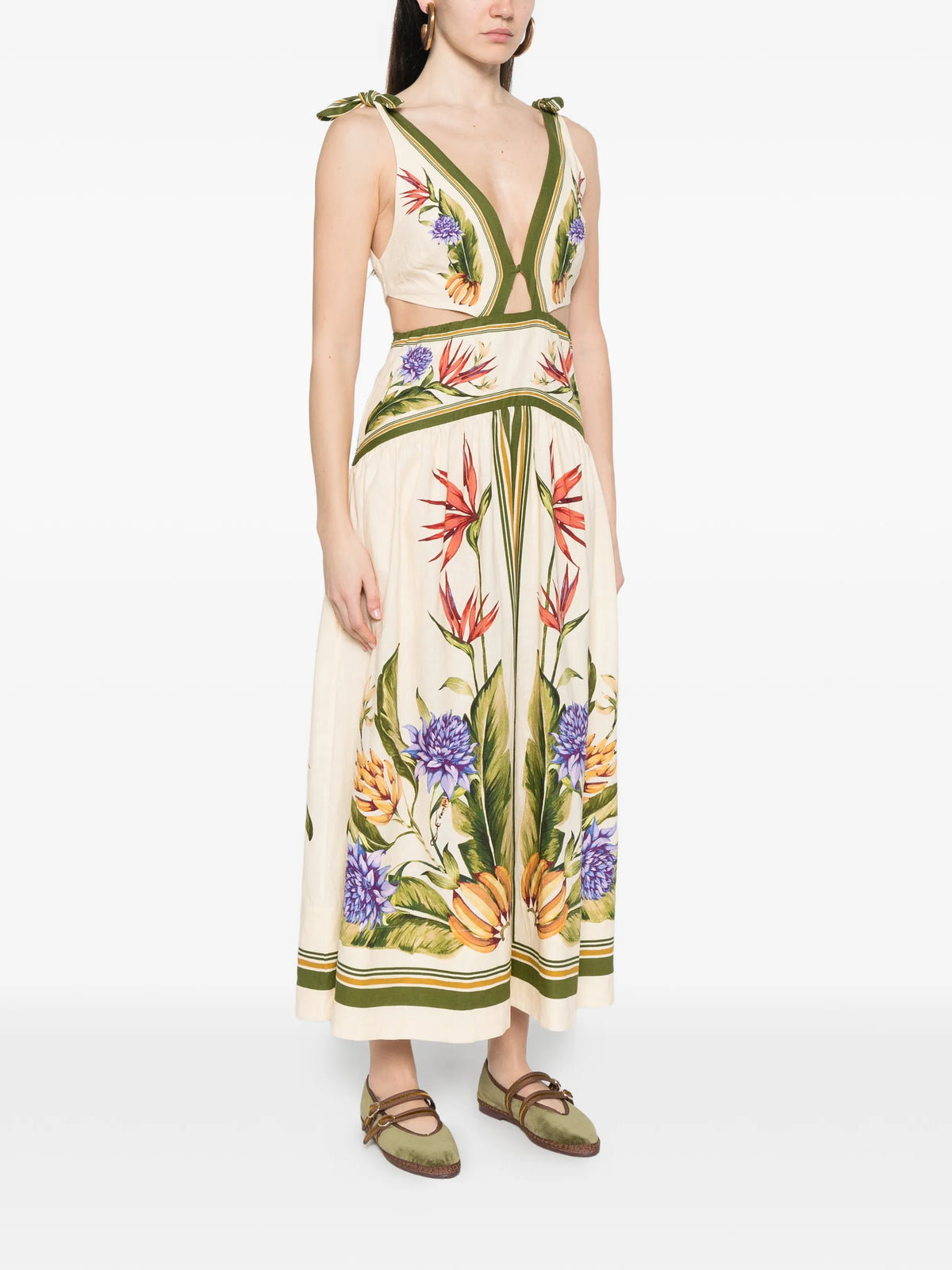 tropical scarf lenzing™ ecovero™ euroflax™ maxi dress
