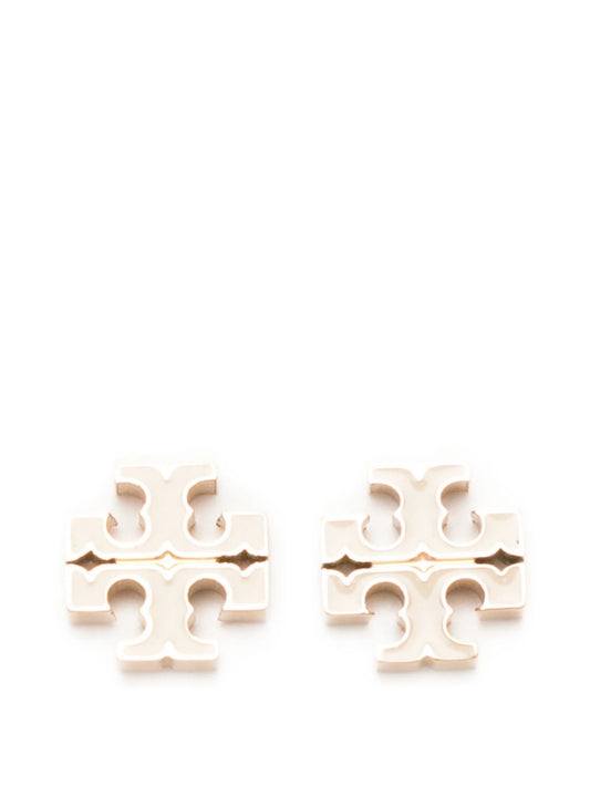 logo stud earrings